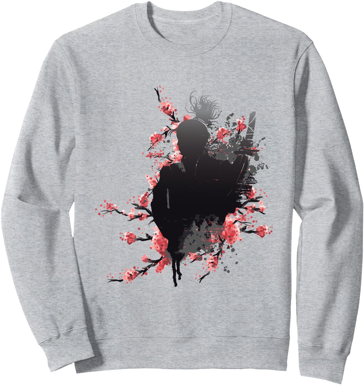 Japanese Samurai and cherry blossom tree and Japanese Katana Sweatshirt