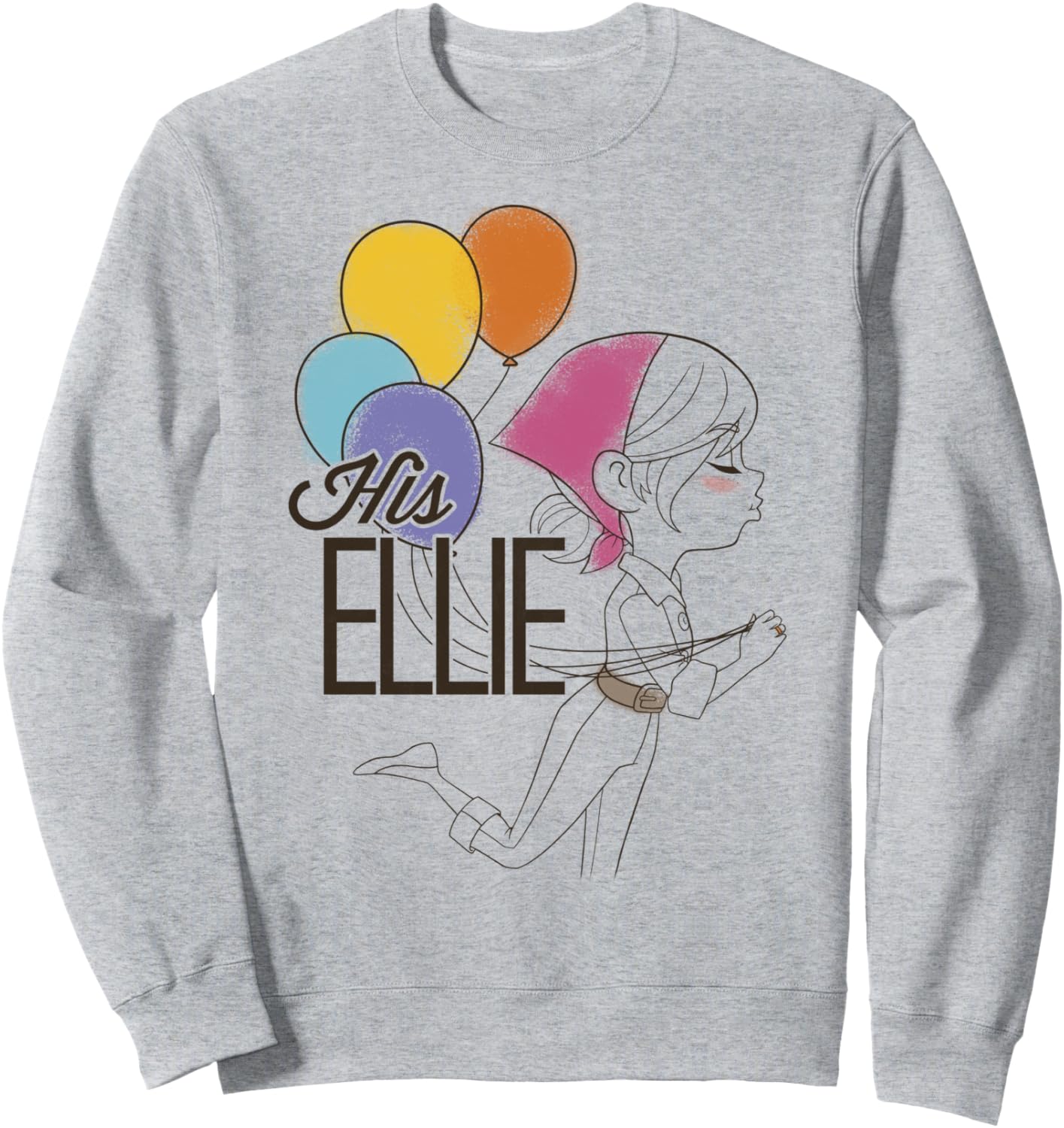 Disney Pixar Up His Ellie Balloons Sketch Graphic Sweatshirt Sweatshirt