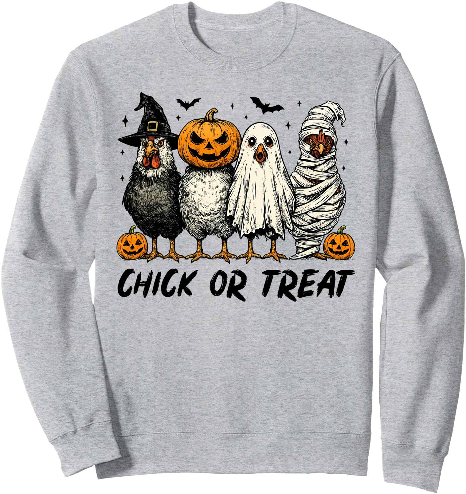 Chick Or Treat, Spooky Chicken, Funny Halloween Chicken Sweatshirt