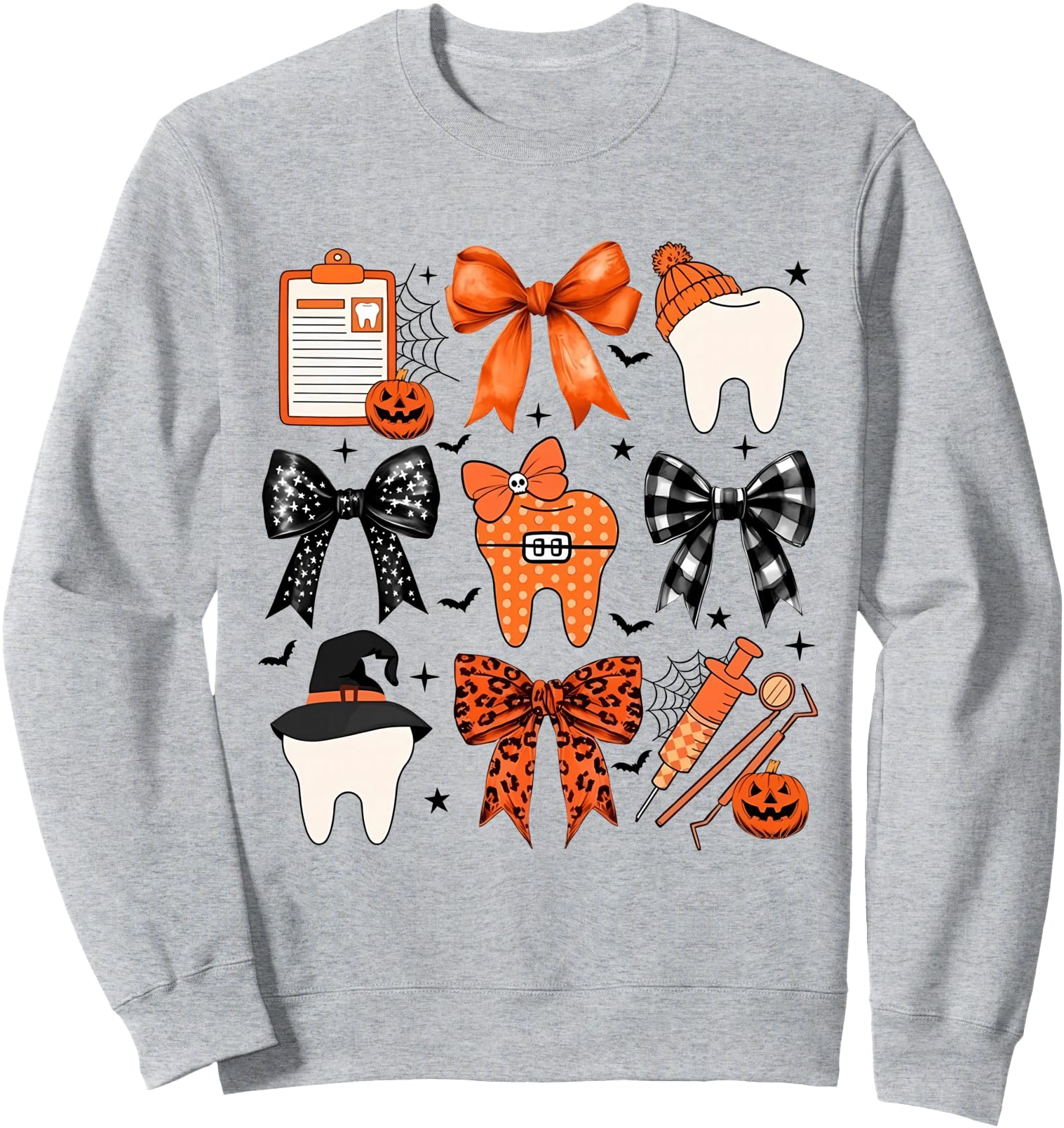 Coquette Halloween Dentist Dental Assistant Teeth Halloween Sweatshirt