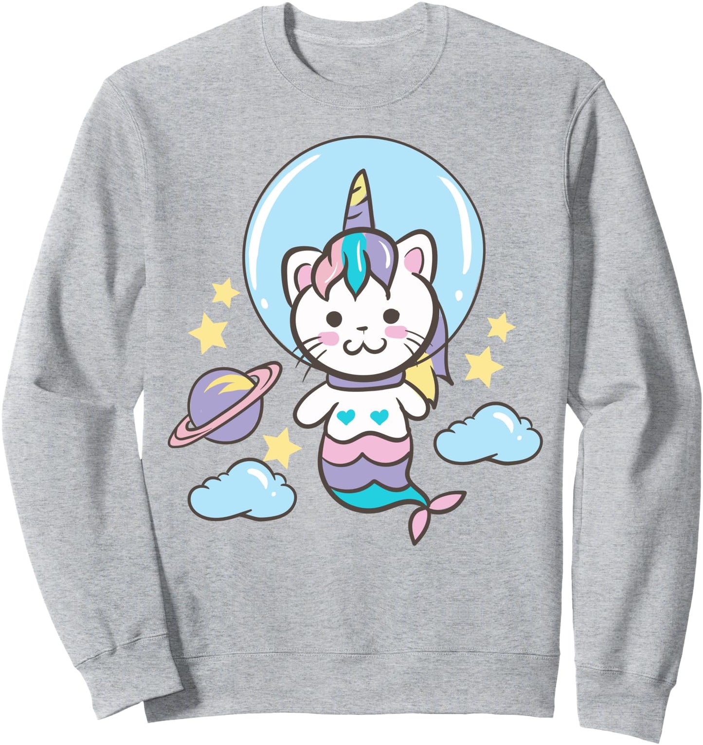 Unicorn Mermaid In Space - Cute Kawaii Anime Japanese Sweatshirt