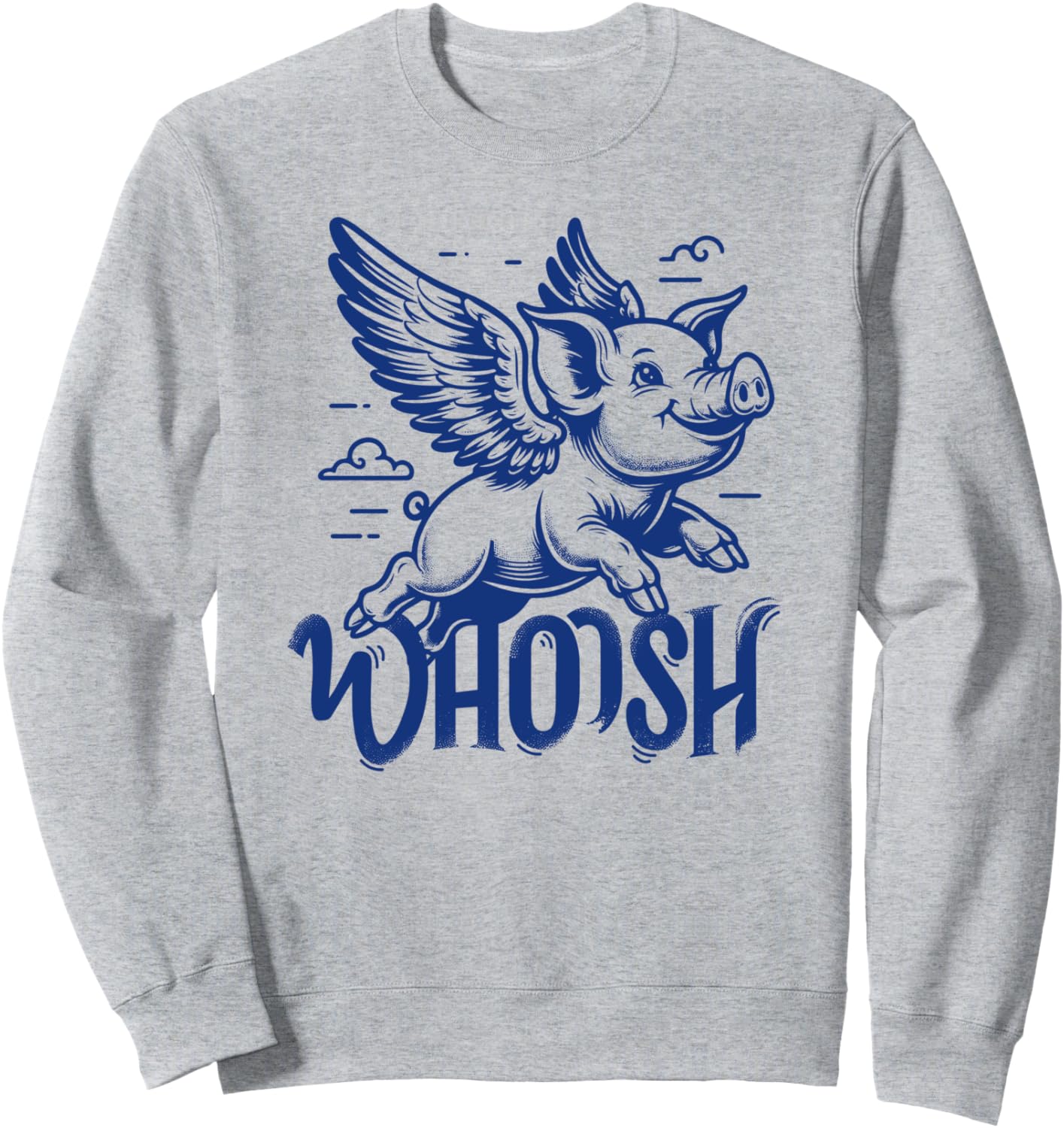Flying Pig Pig with Wings 90s Graphic Sweatshirt