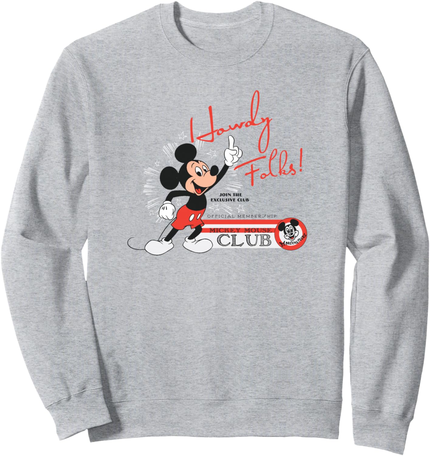 Disney Mickey And Friends Howdy Folks Mickey Mouse Club Sweatshirt