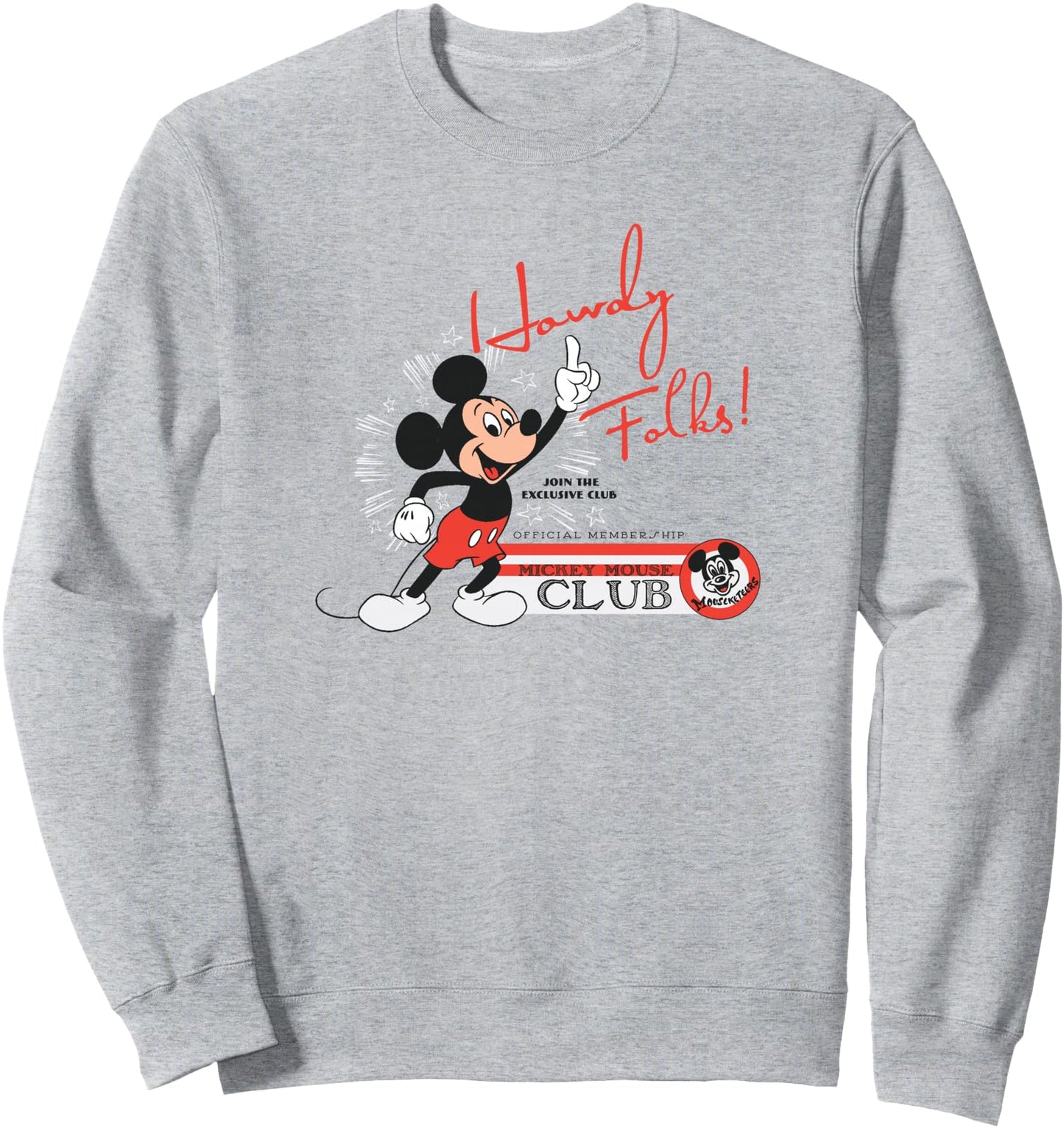 Disney Mickey And Friends Howdy Folks Mickey Mouse Club Sweatshirt