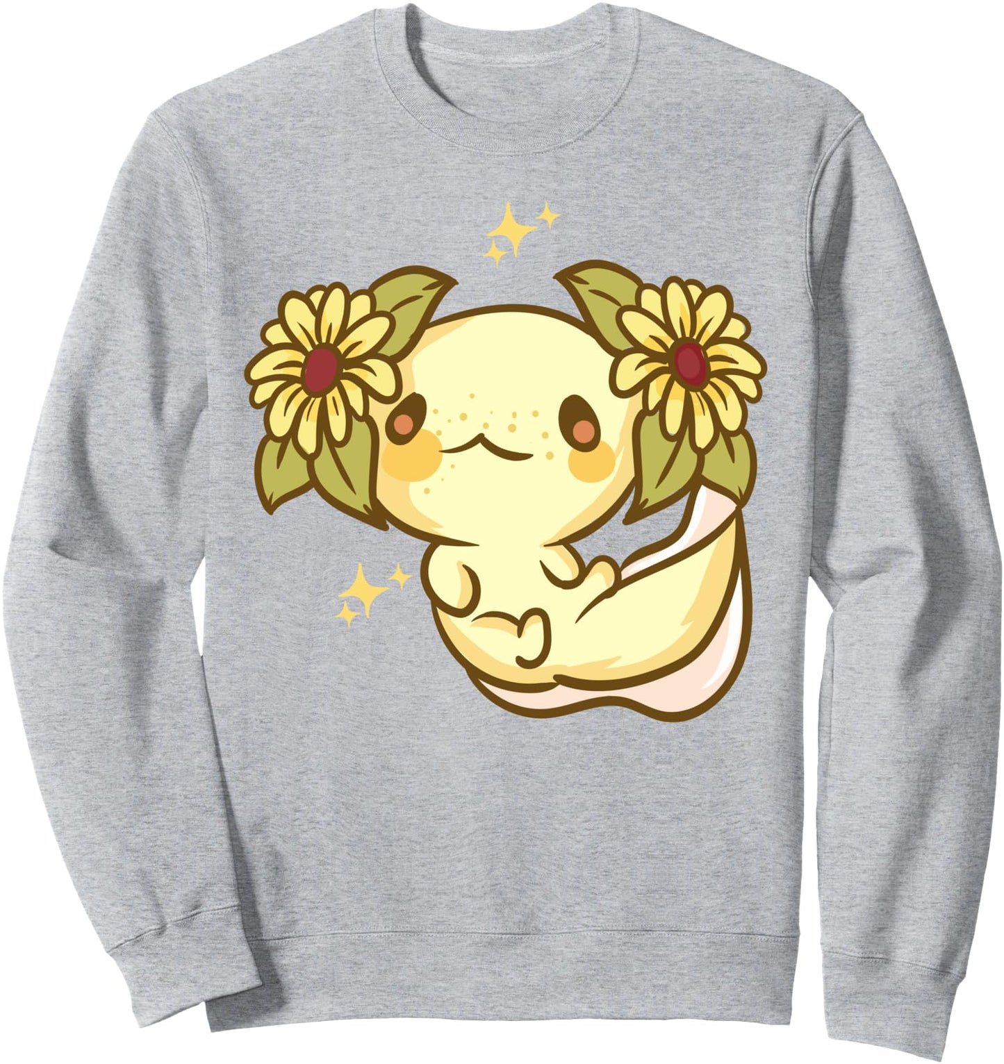 Sunflower Axolotl - Cute Kawaii Anime Aesthetic Japanese Sweatshirt