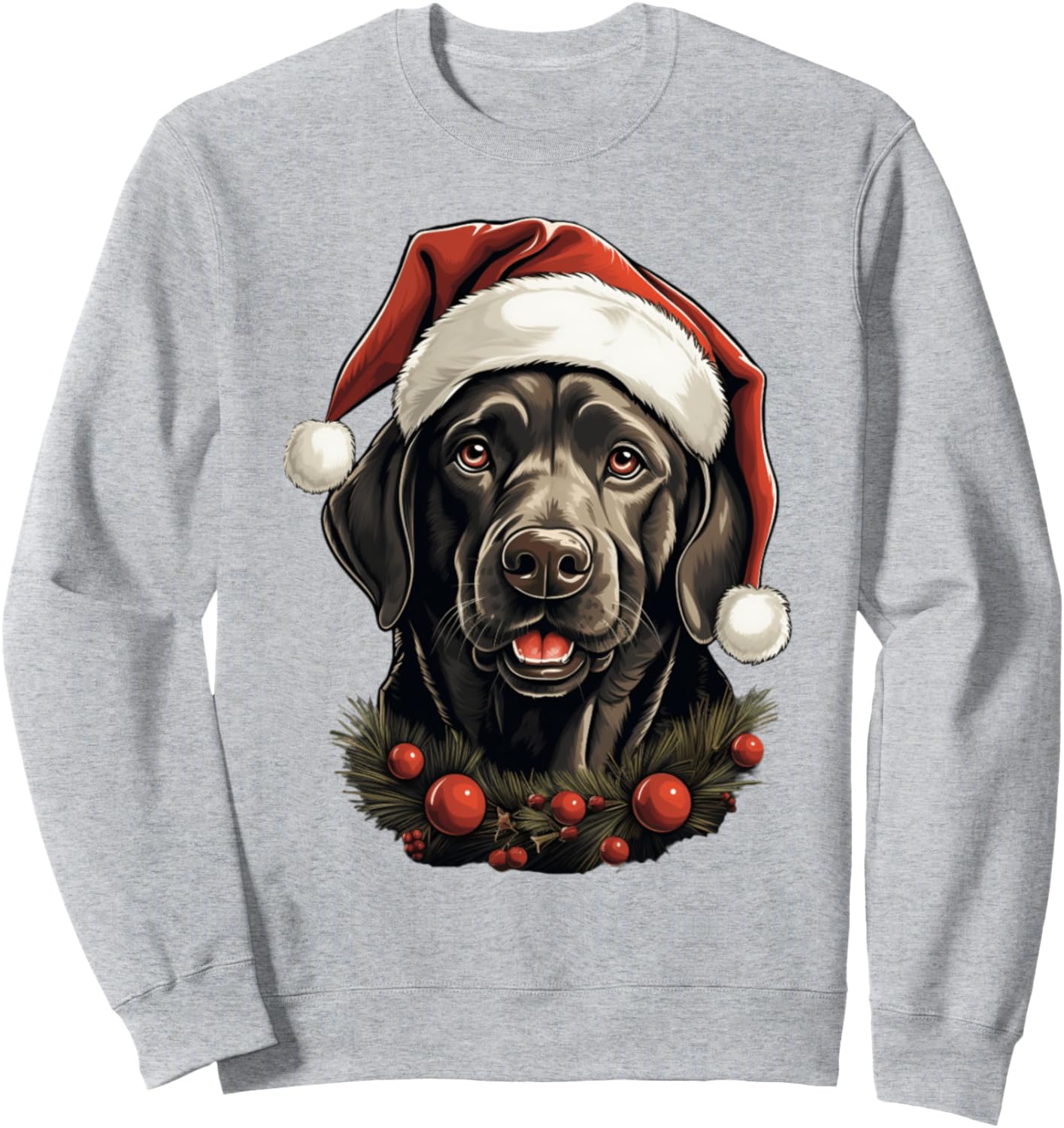 Christmas Holiday Season Xmas Black Labrador Retriever Dog Sweatshirt