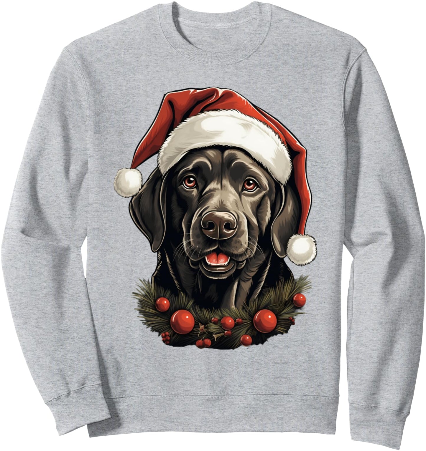 Christmas Holiday Season Xmas Black Labrador Retriever Dog Sweatshirt