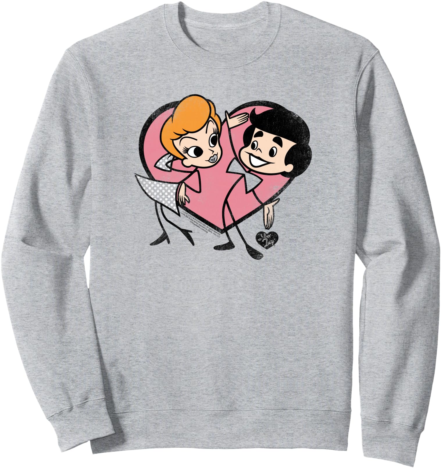 I Love Lucy Cartoon Love Sweatshirt
