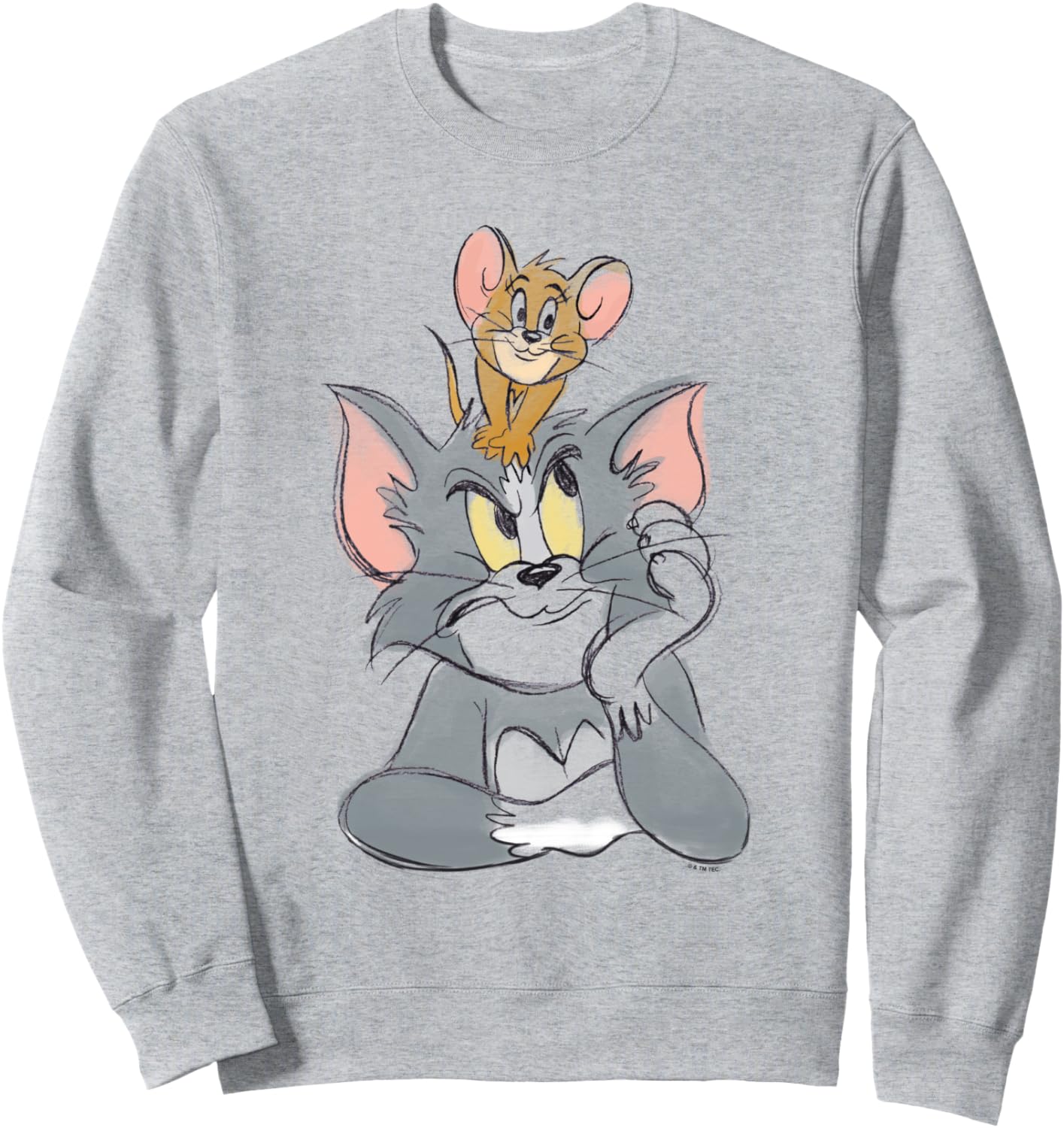 Tom and Jerry Best Frenemies Sketch Logo Sweatshirt