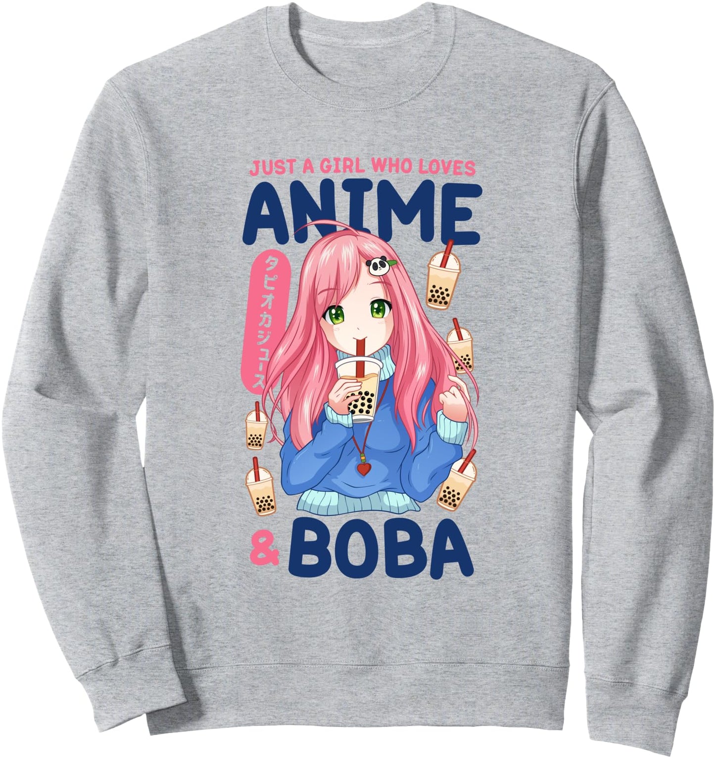 Kawaii Cute Anime Girl Otaku Japanese Boba Tea Women Sweatshirt