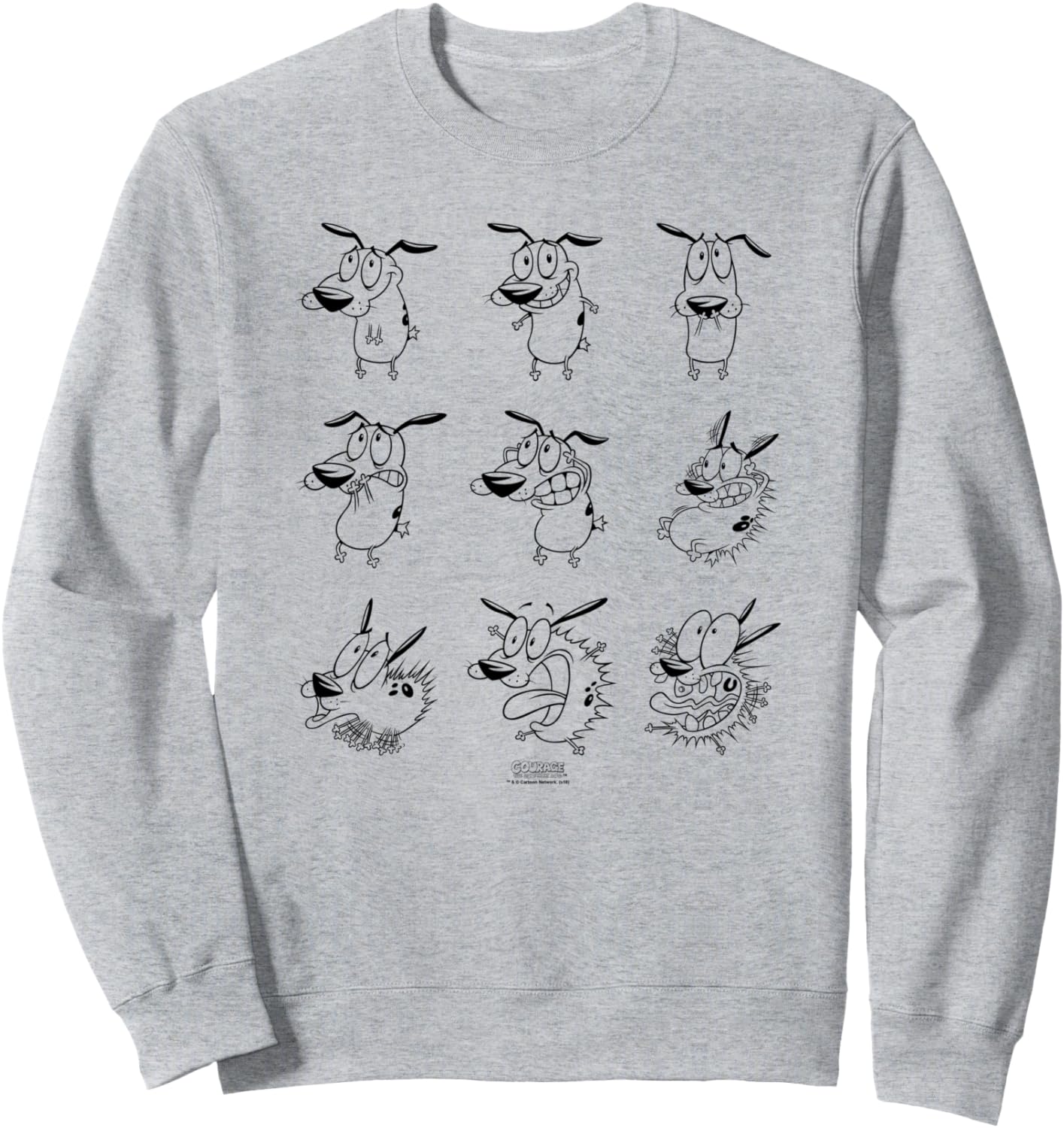Courage the Cowardly Dog Courage Poses Sweatshirt