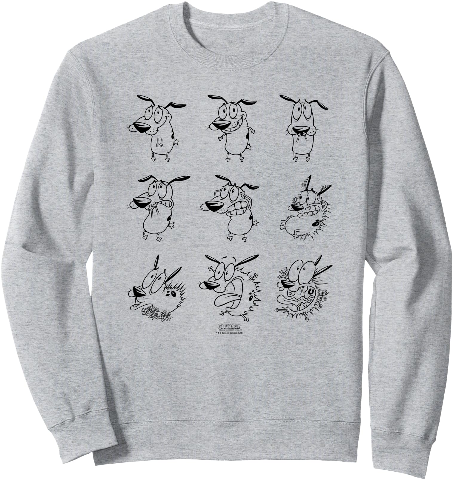 Courage the Cowardly Dog Courage Poses Sweatshirt