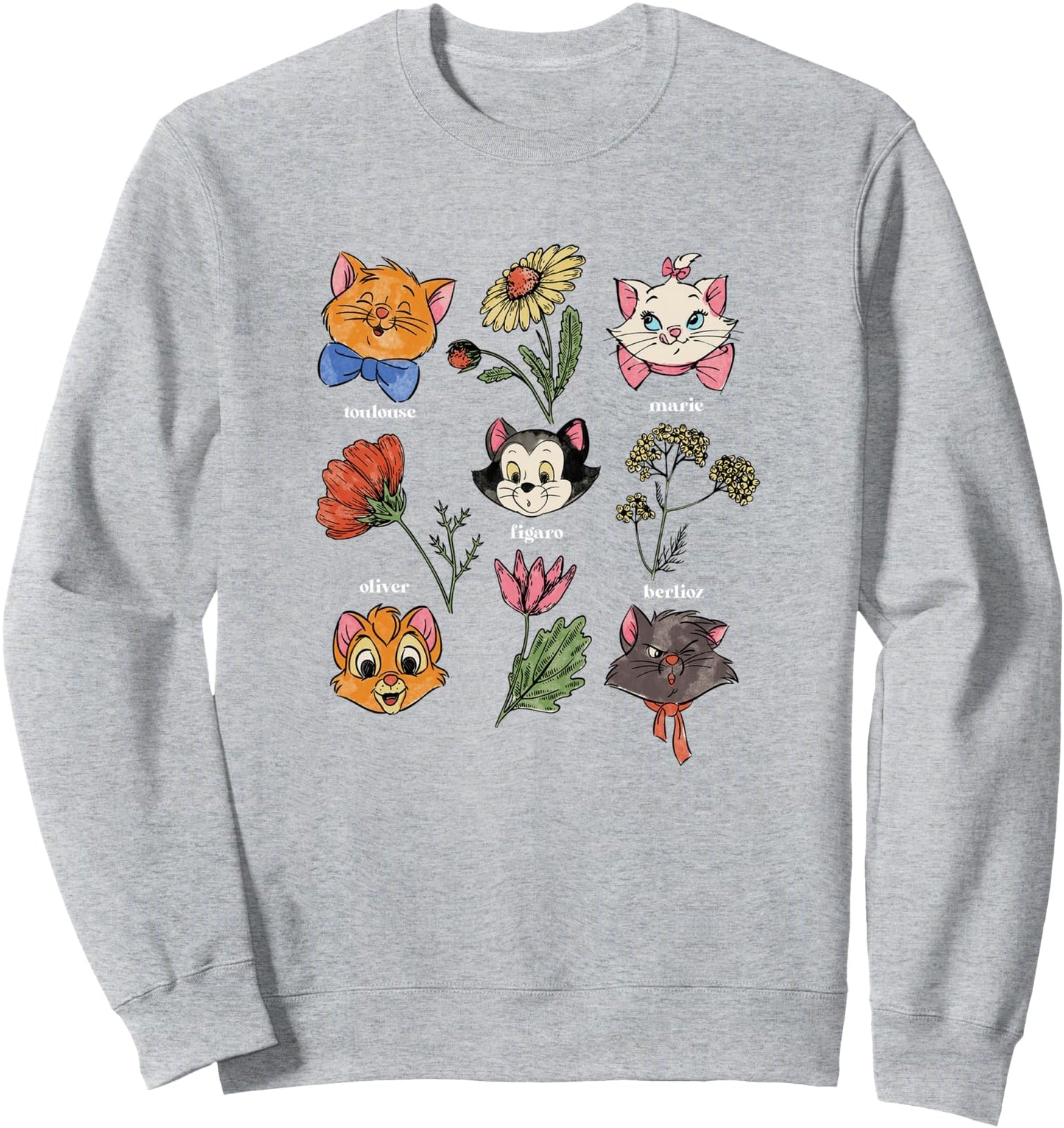 Disney The Aristocats Floral Disney Cats Cute Logo Sweatshirt