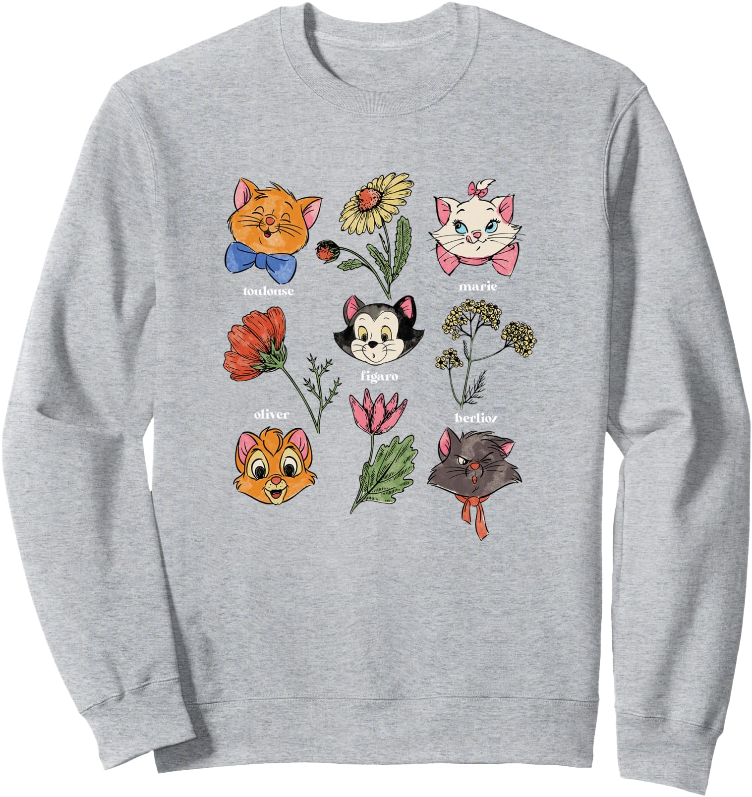 Disney The Aristocats Floral Disney Cats Cute Logo Sweatshirt