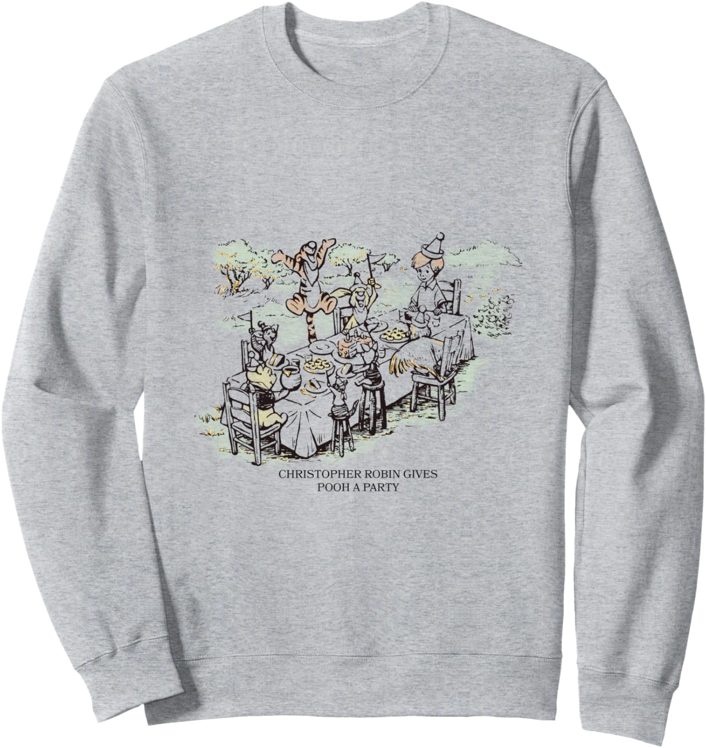 Disney Winnie The Pooh Christopher Robin Tea Scene Sweatshirt