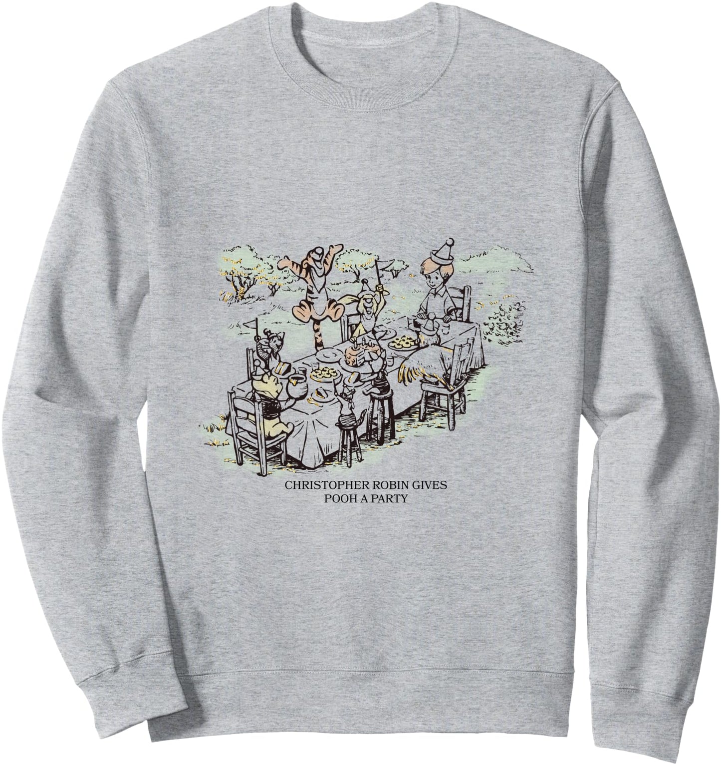 Disney Winnie The Pooh Christopher Robin Tea Scene Sweatshirt