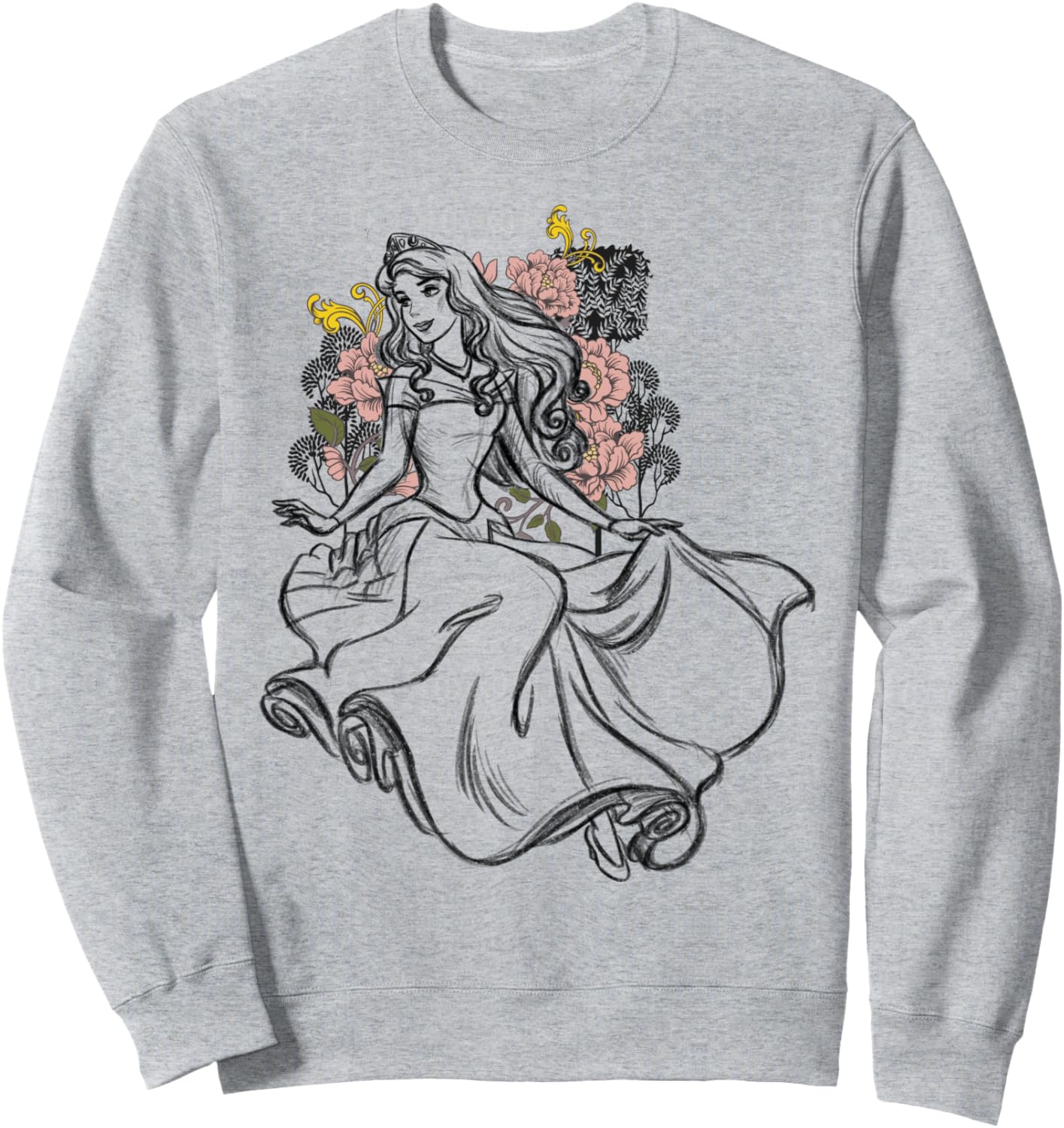 Disney Sleeping Beauty Aurora Floral Sketch Sweatshirt Sweatshirt