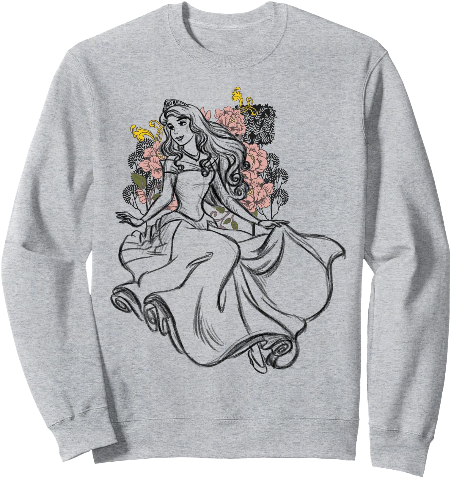 Disney Sleeping Beauty Aurora Floral Sketch Sweatshirt Sweatshirt