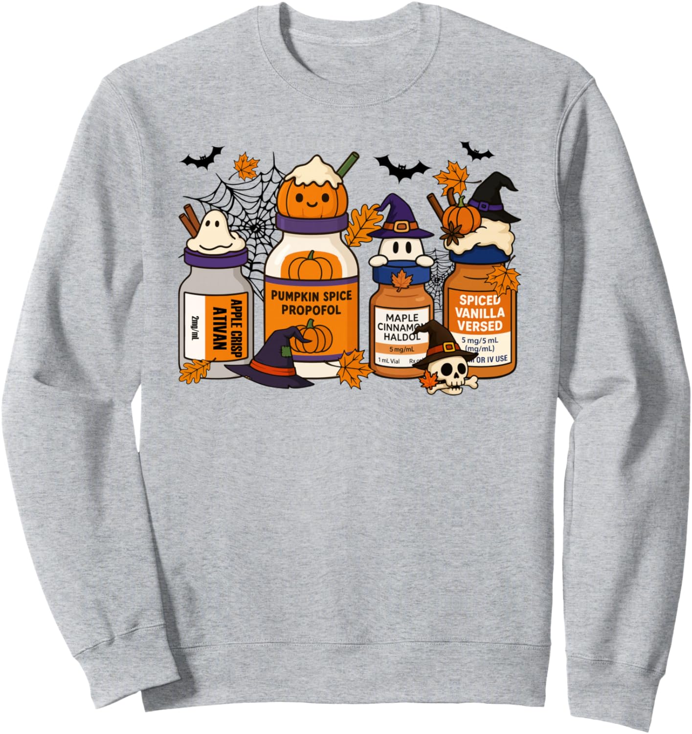 Halloween Nurse Pumpkin Spice Propofol Ativan ICU Fall Sweatshirt