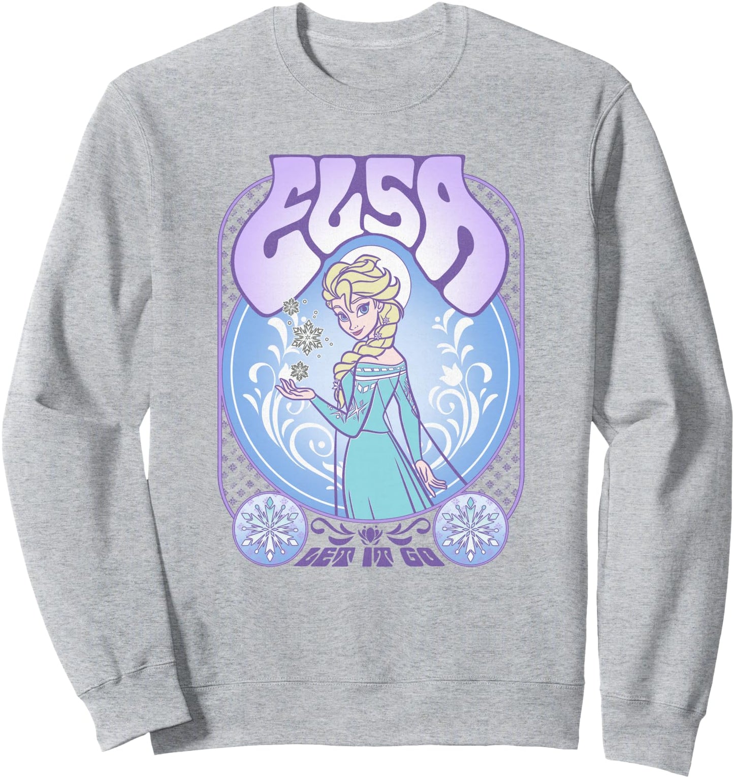 Disney Frozen Elsa Let It Go Seventies Retro Poster Sweatshirt