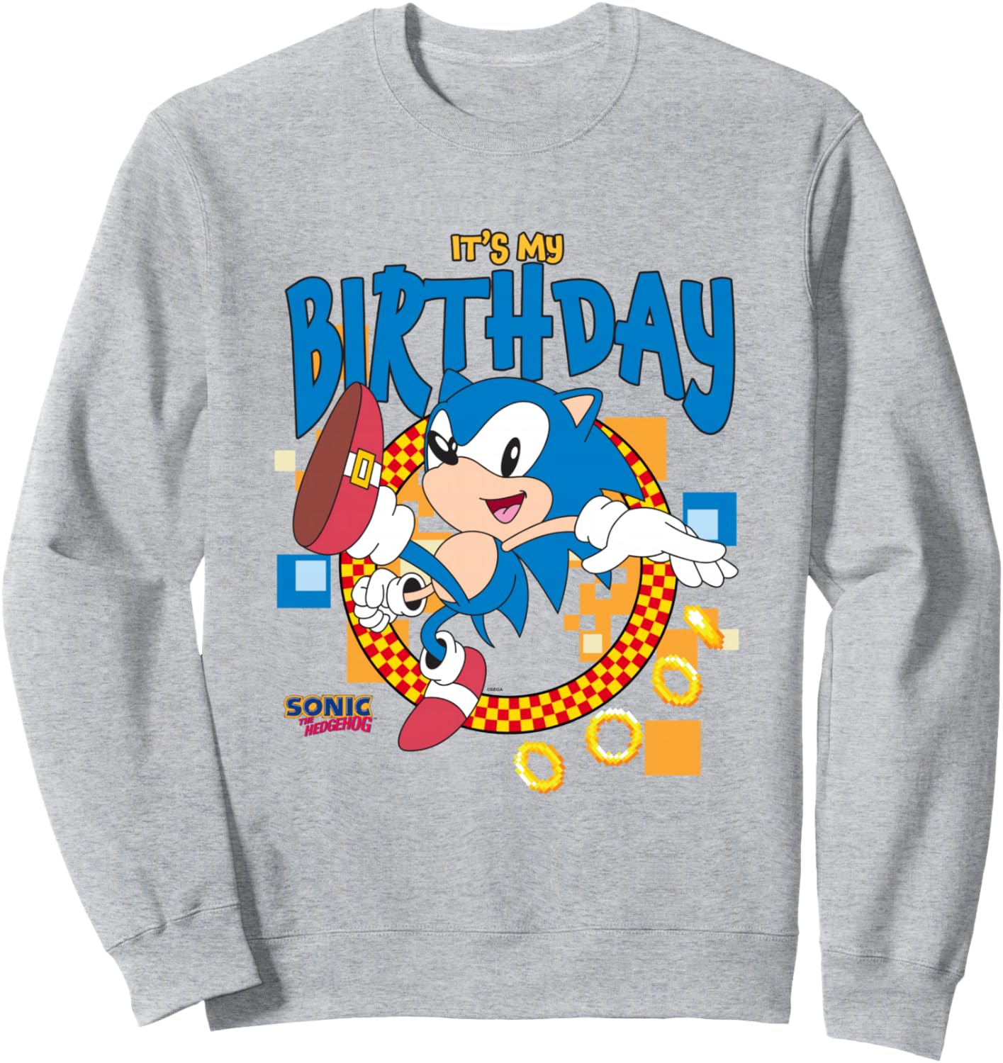 Sonic The Hedgehog Birthday It's My Birthday Cheering Sonic Sweatshirt