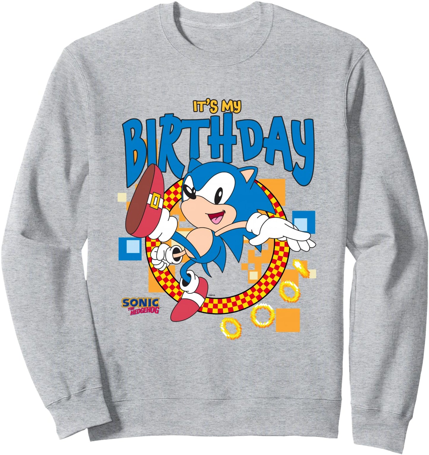 Sonic The Hedgehog Birthday It's My Birthday Cheering Sonic Sweatshirt