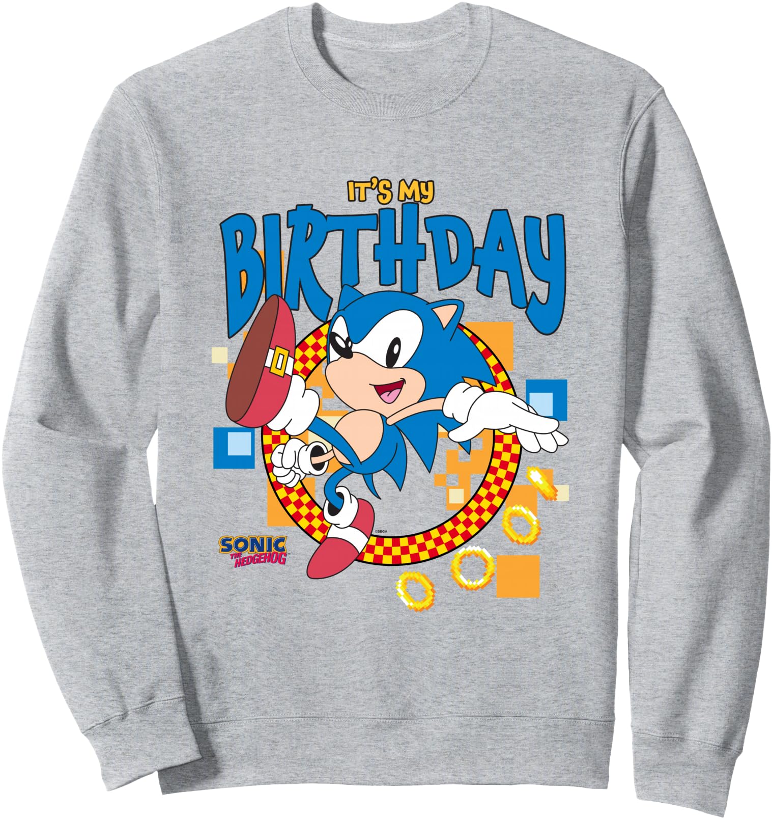 Sonic The Hedgehog Birthday It's My Birthday Cheering Sonic Sweatshirt