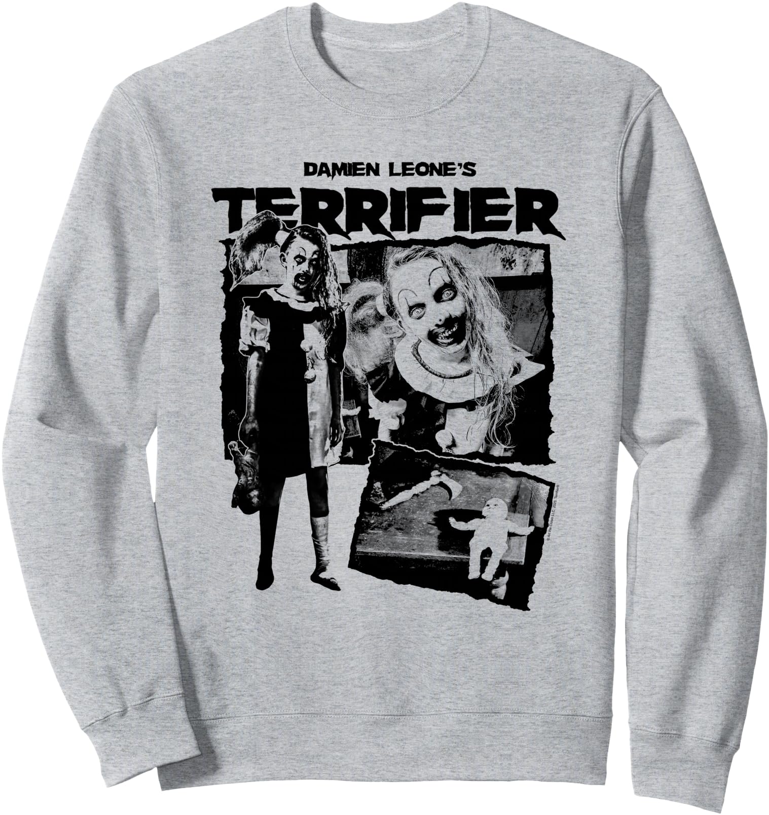 Terrifier Little Pale Girl Creepy Collage Horror Movie Sweatshirt