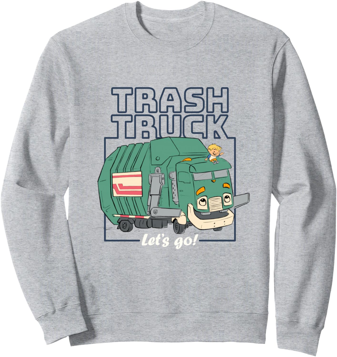 Trash Trucks Let's Go Best Friend Panel Sweatshirt