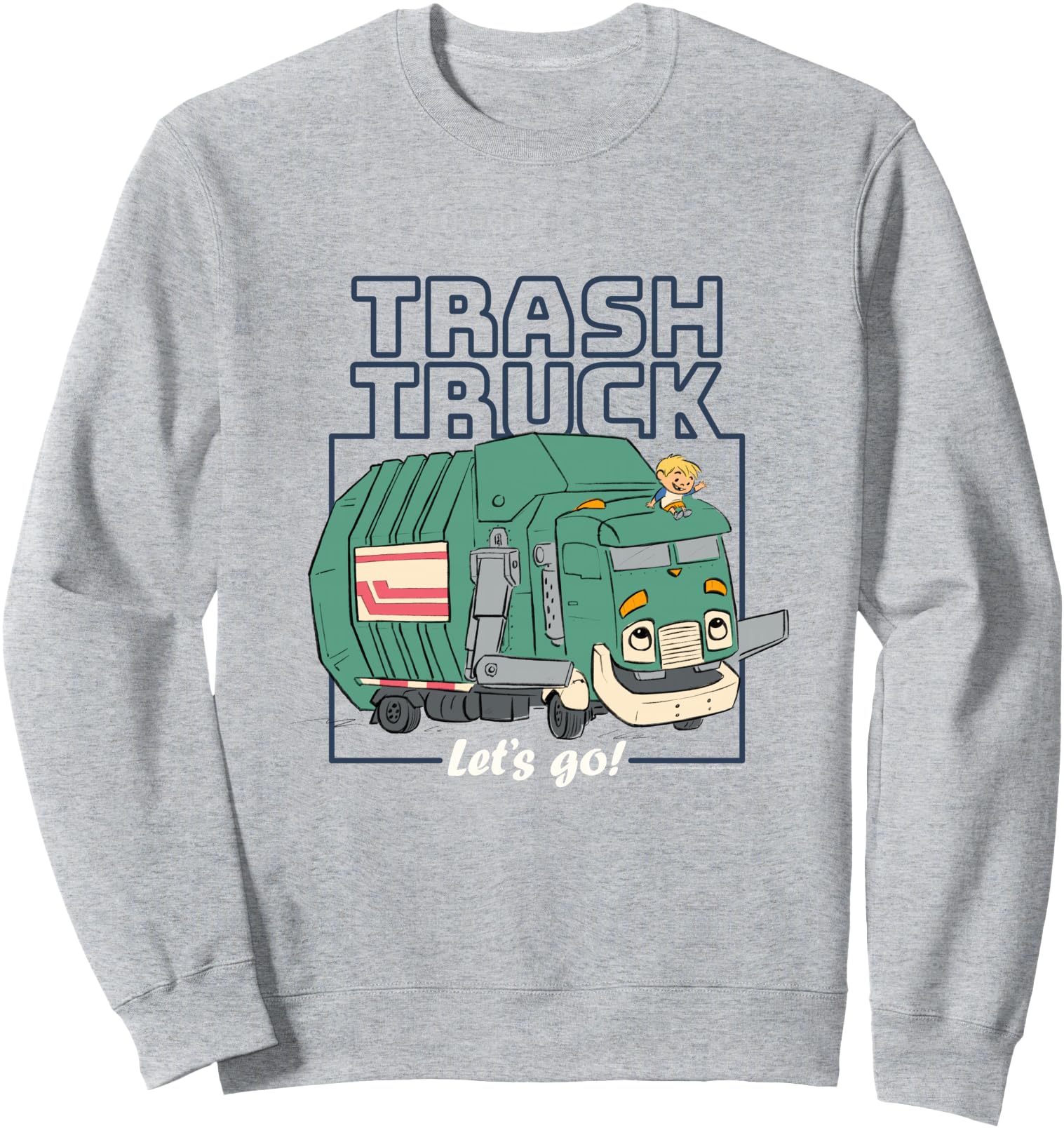 Trash Trucks Let's Go Best Friend Panel Sweatshirt