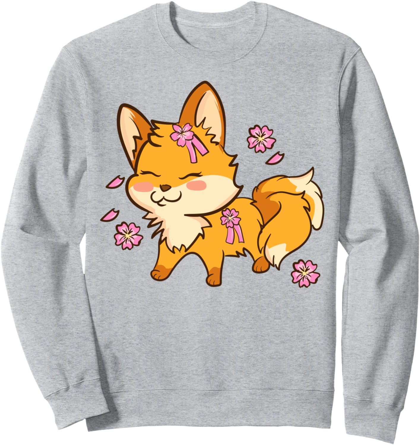 Nine Tailed Cherry Blossom Fox - Cute Kawaii Anime Japan Sweatshirt
