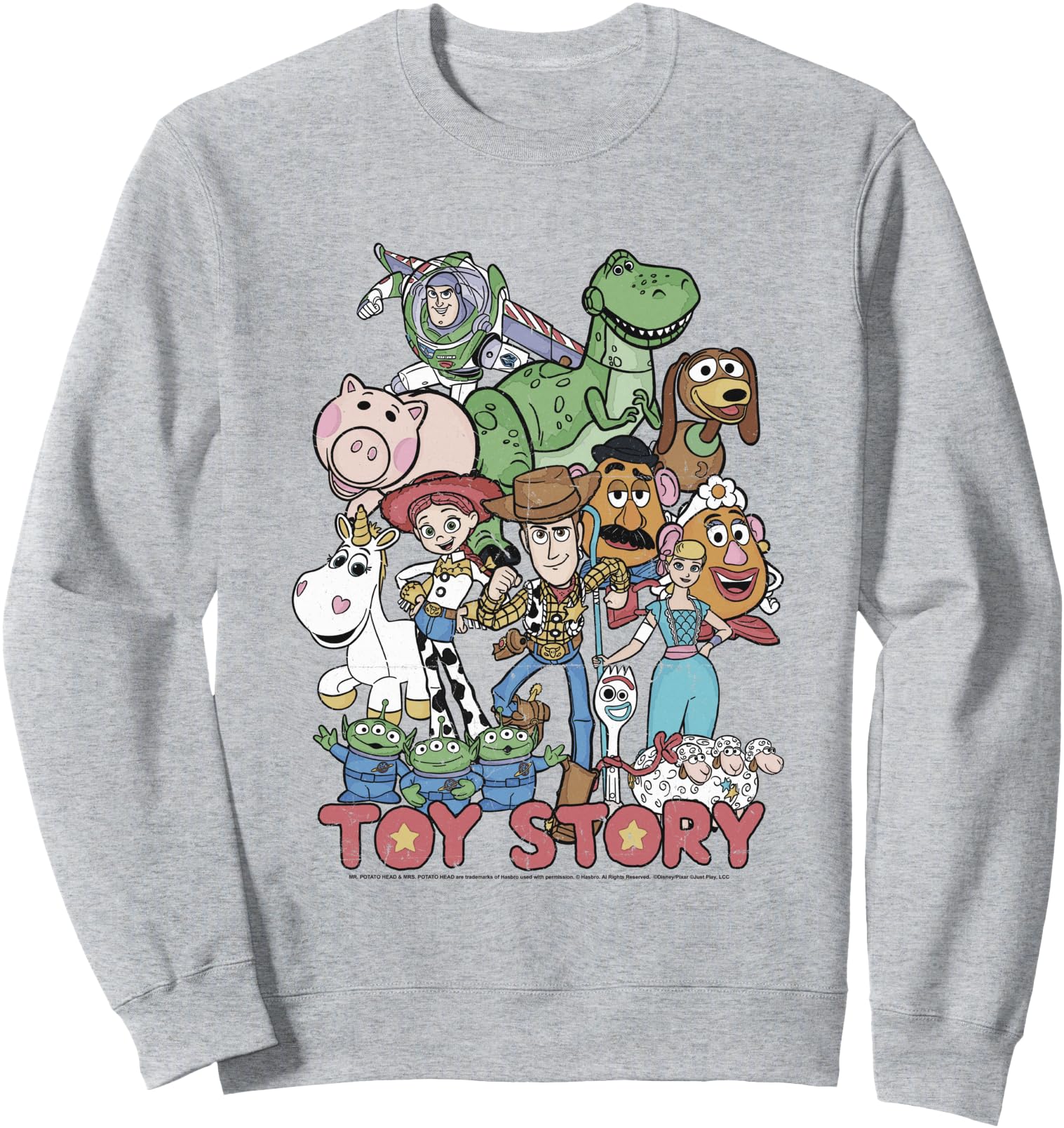 Disney Pixar Toy Story All Stars Distressed Group Shot Sweatshirt