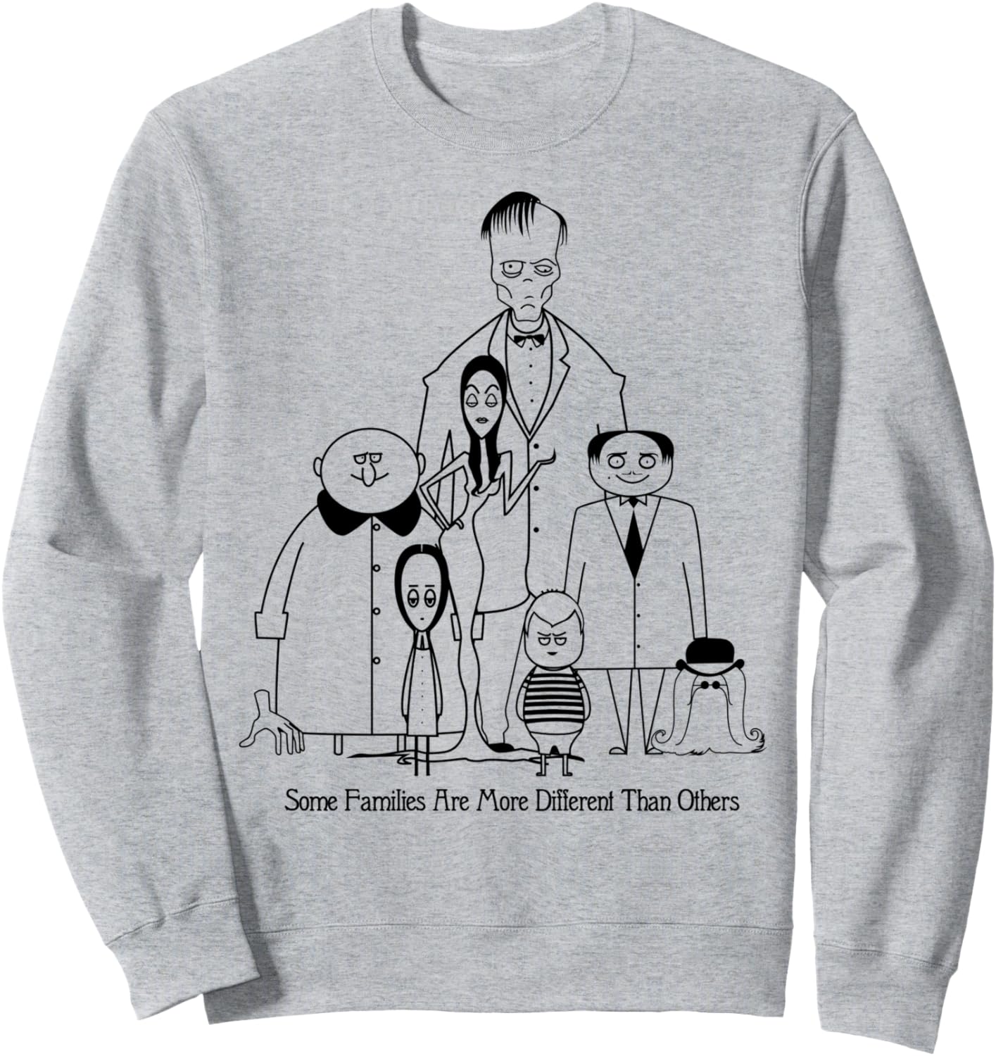 Addams Family Some Families Are More Different Outline Sweatshirt
