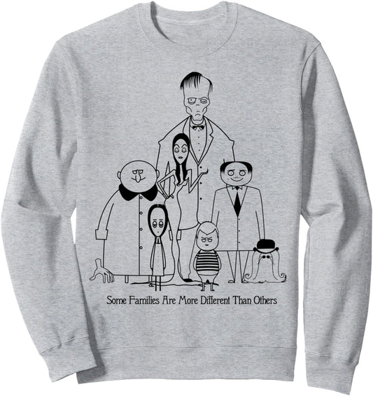 Addams Family Some Families Are More Different Outline Sweatshirt