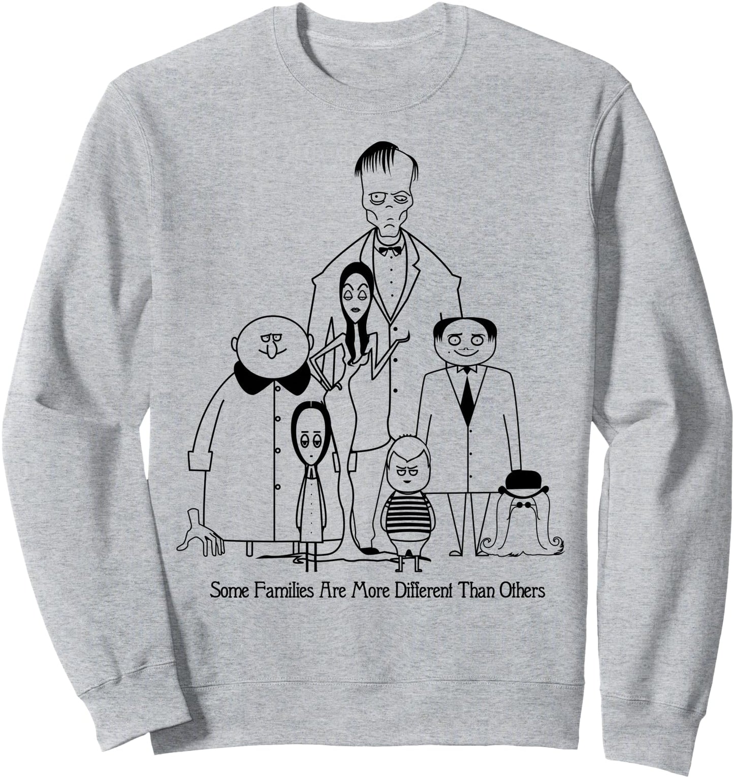 Addams Family Some Families Are More Different Outline Sweatshirt