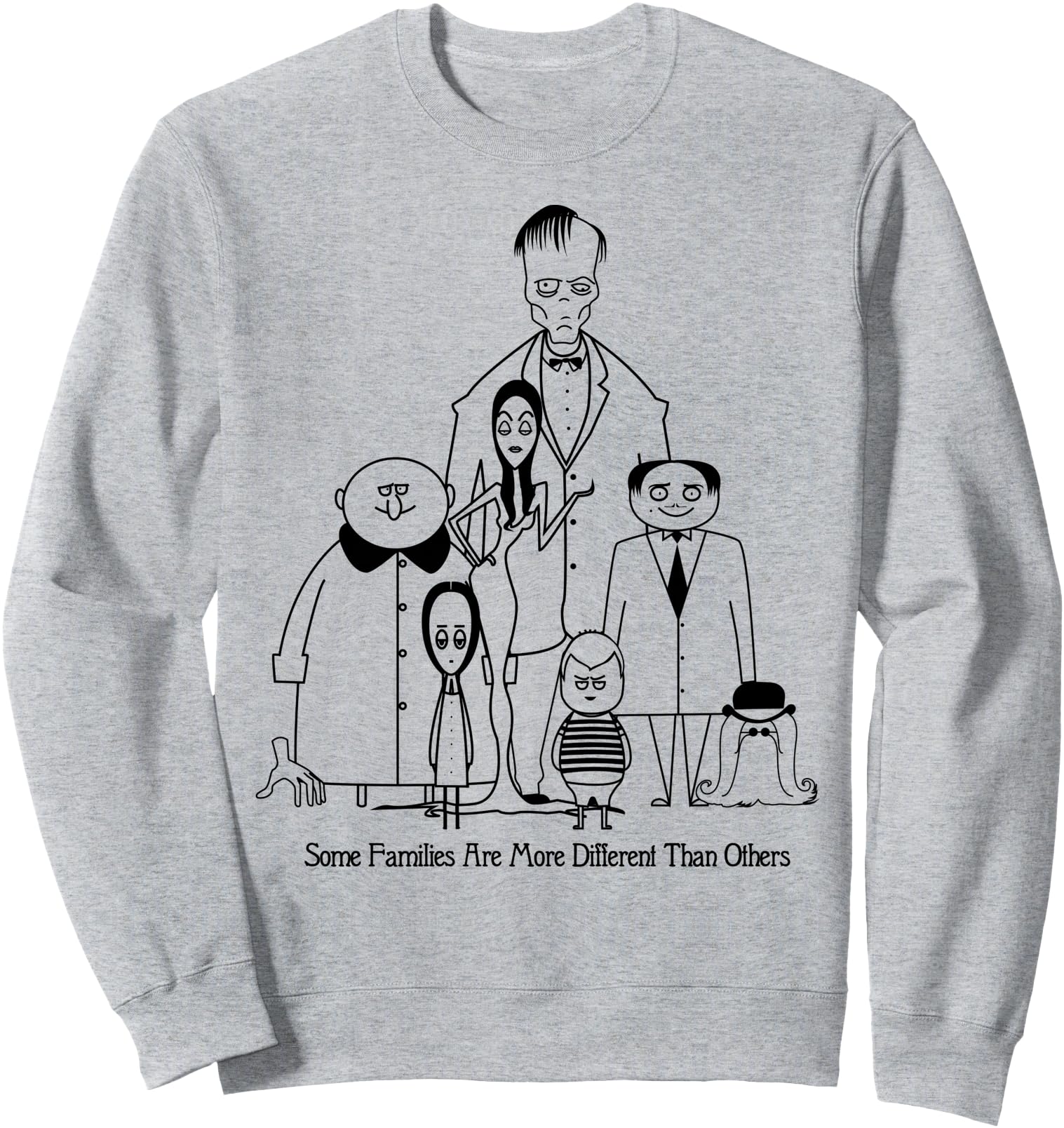 Addams Family Some Families Are More Different Outline Sweatshirt