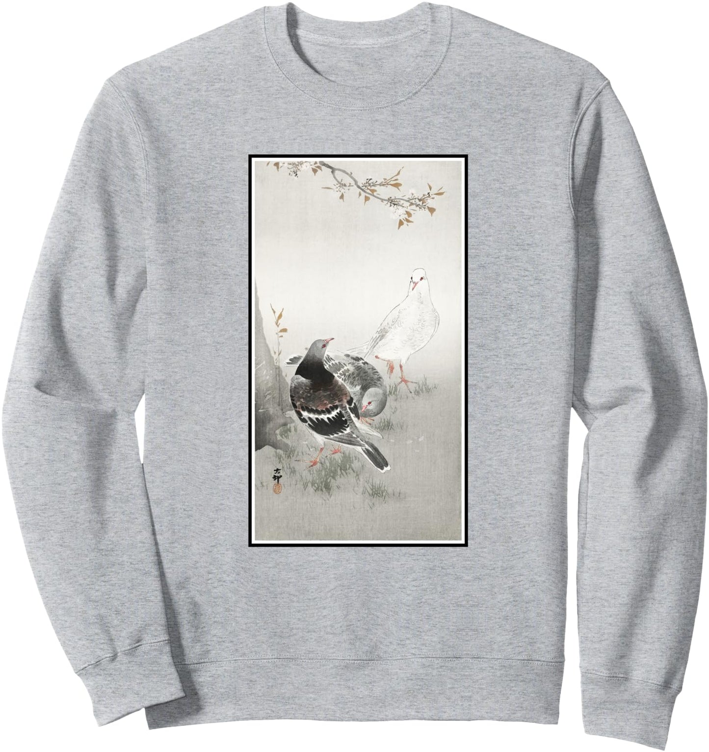 Vintage Pigeons Birds by Ohara Koson Japanese Art Sweatshirt