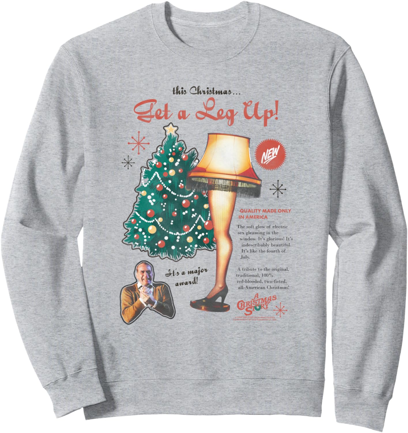 A Christmas Story Leg Lamp Retro Advertisement Holiday Sweatshirt