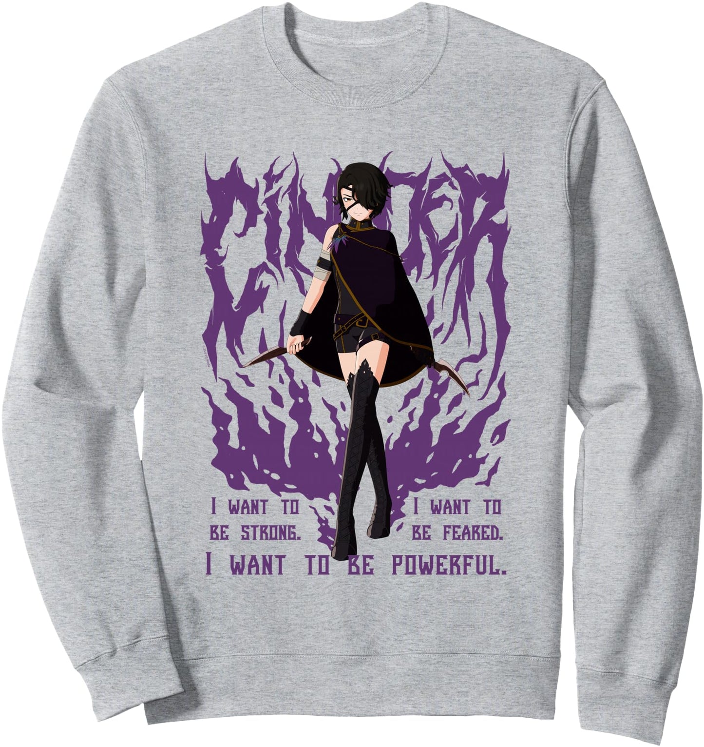RWBY Cinder Fall Heavy Metal Anime Cartoon Sweatshirt