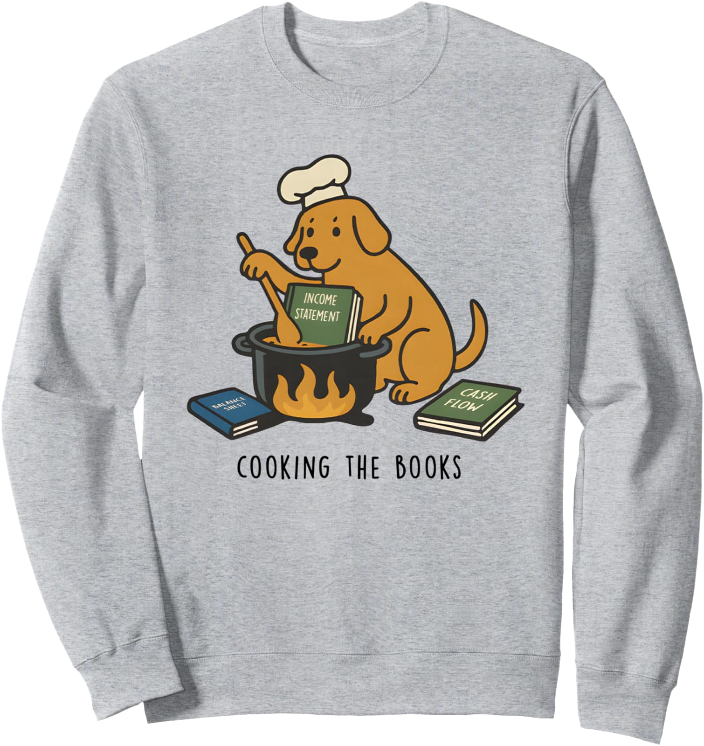 Dog Cooking The Books Sweatshirt