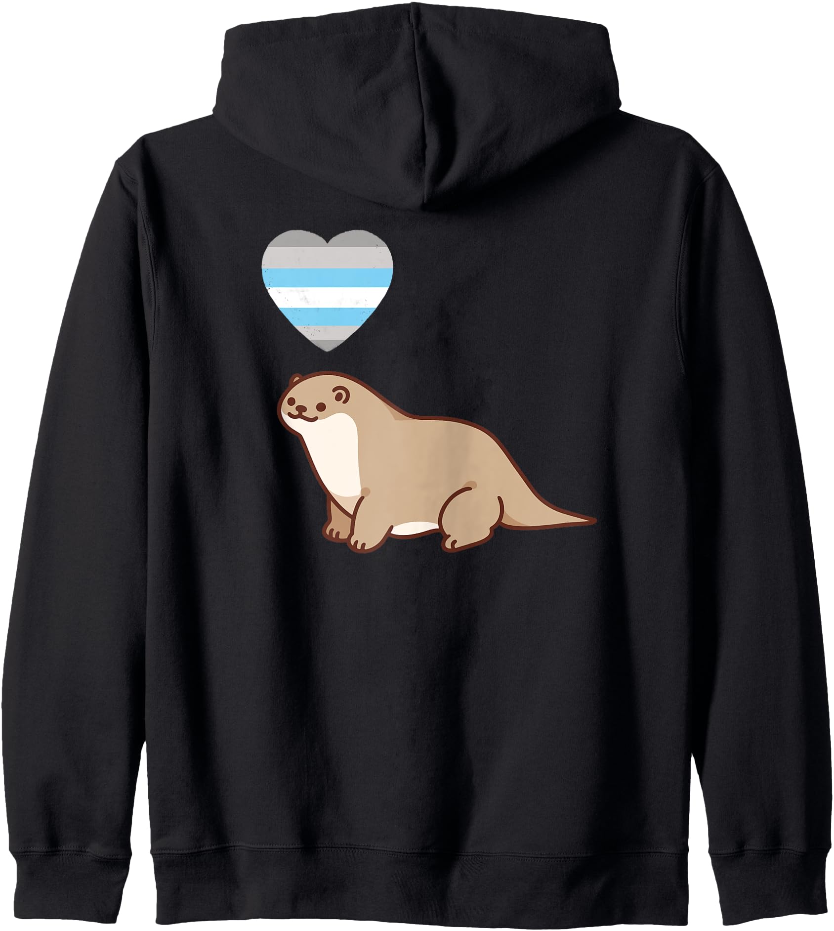 Demiboy Otter LGBTQIA Pride Flag Kawaii Anime Aesthetic Hoodie