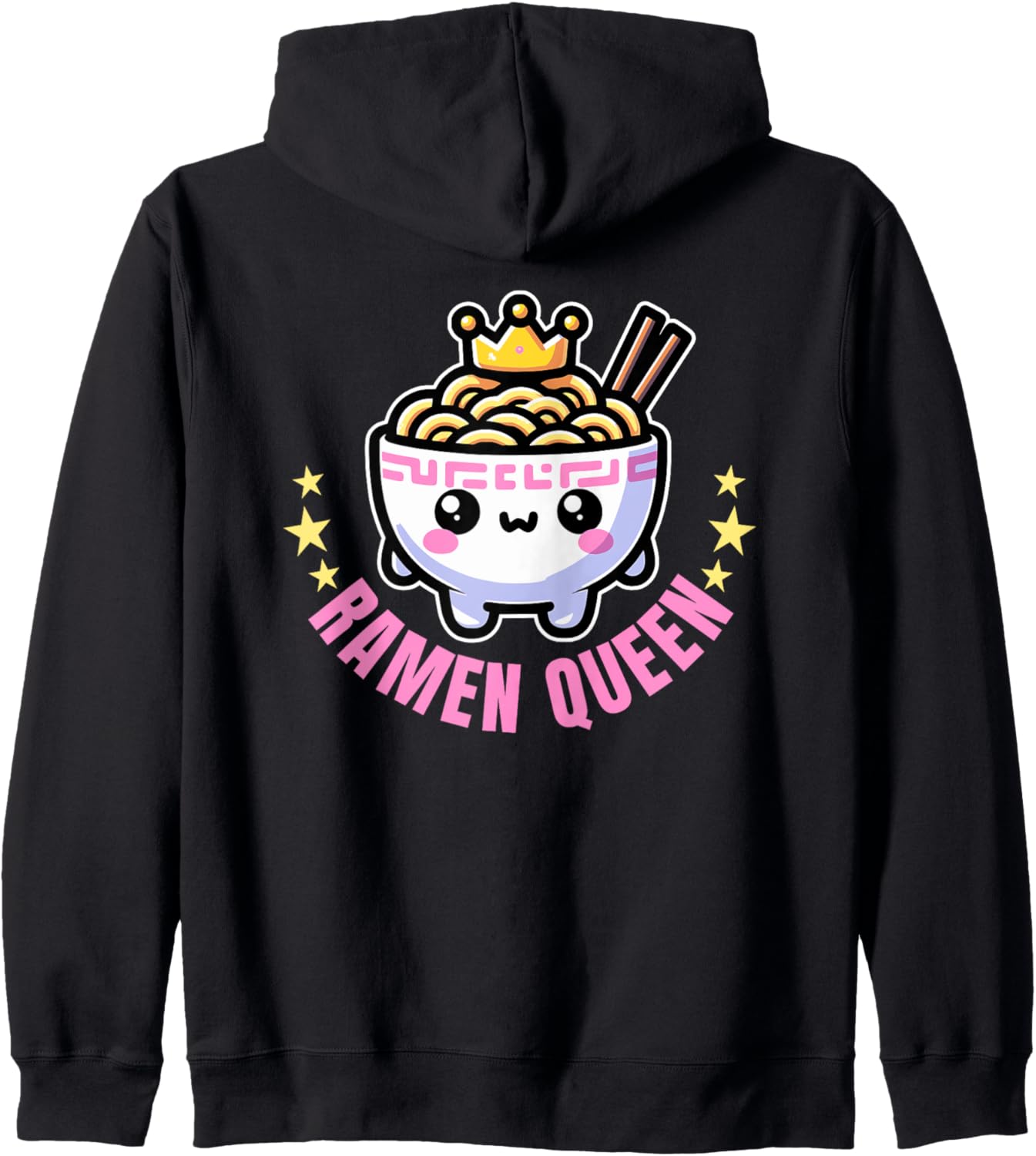 Kawaii Ramen Queen Crown Noodles Cute Anime Foodie Hoodie