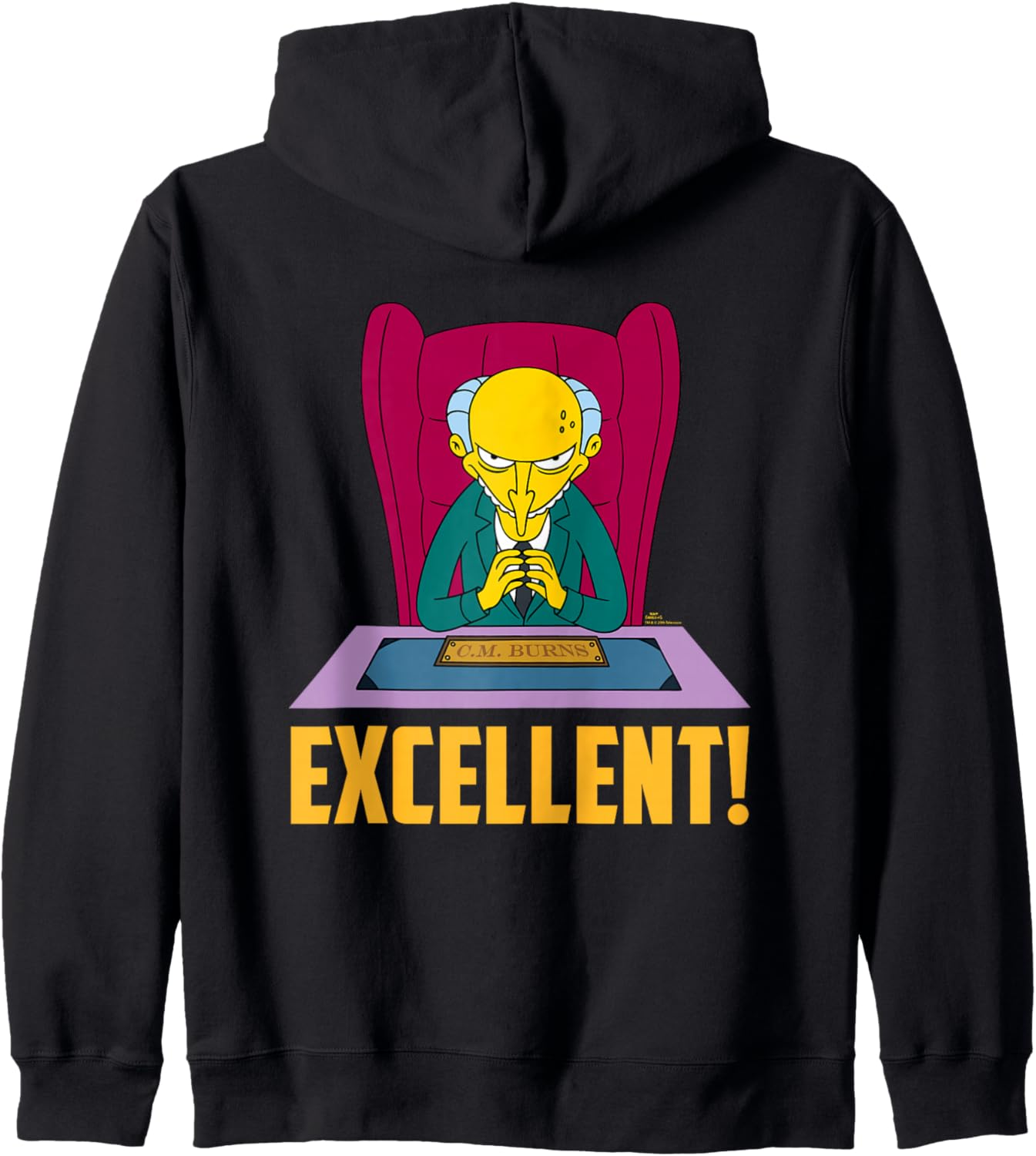 The Simpsons Mr. Burns at Desk Excellent Hoodie