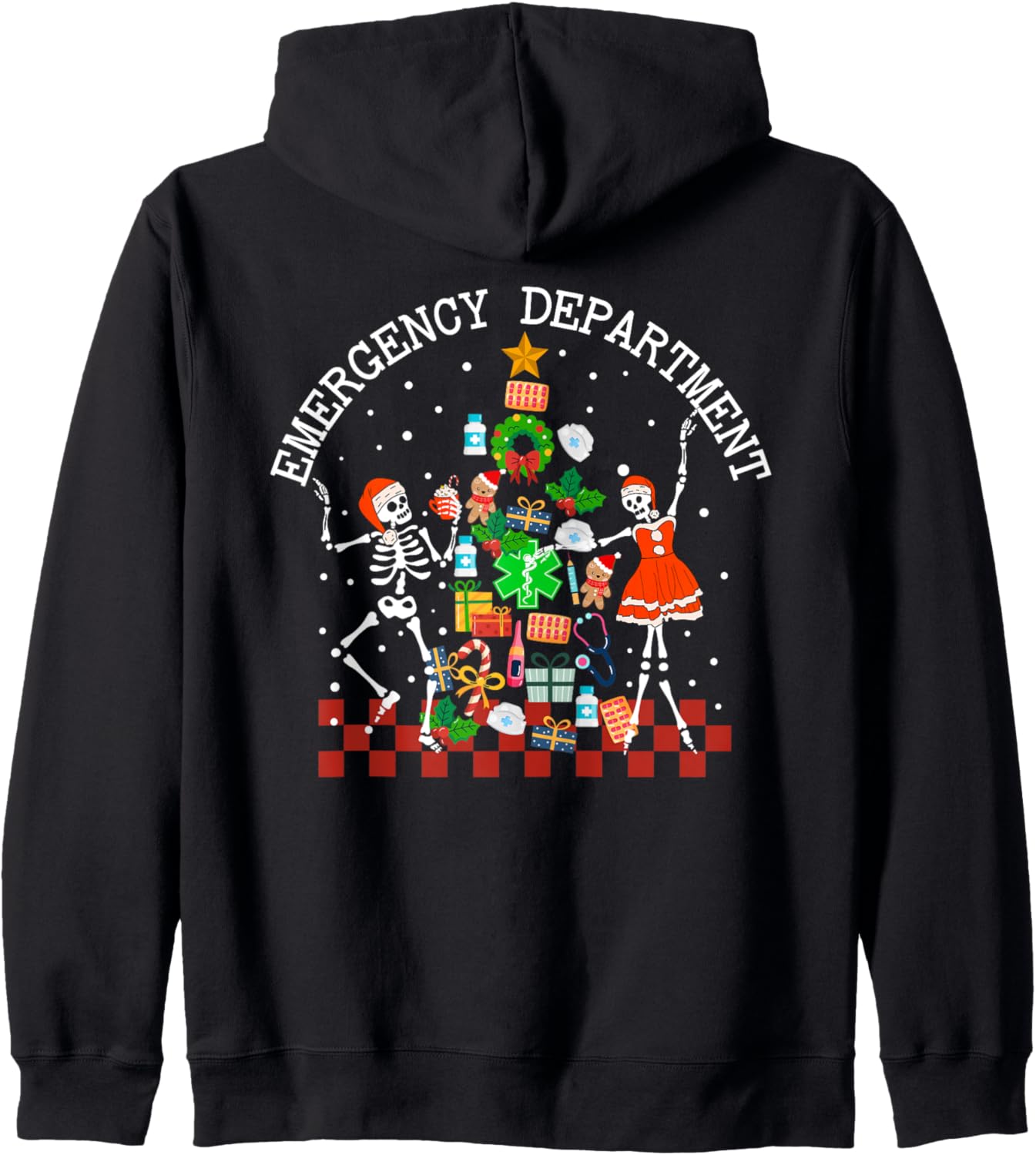 Emergency Department Christmas ED Xmas Party ER Zip Hoodie