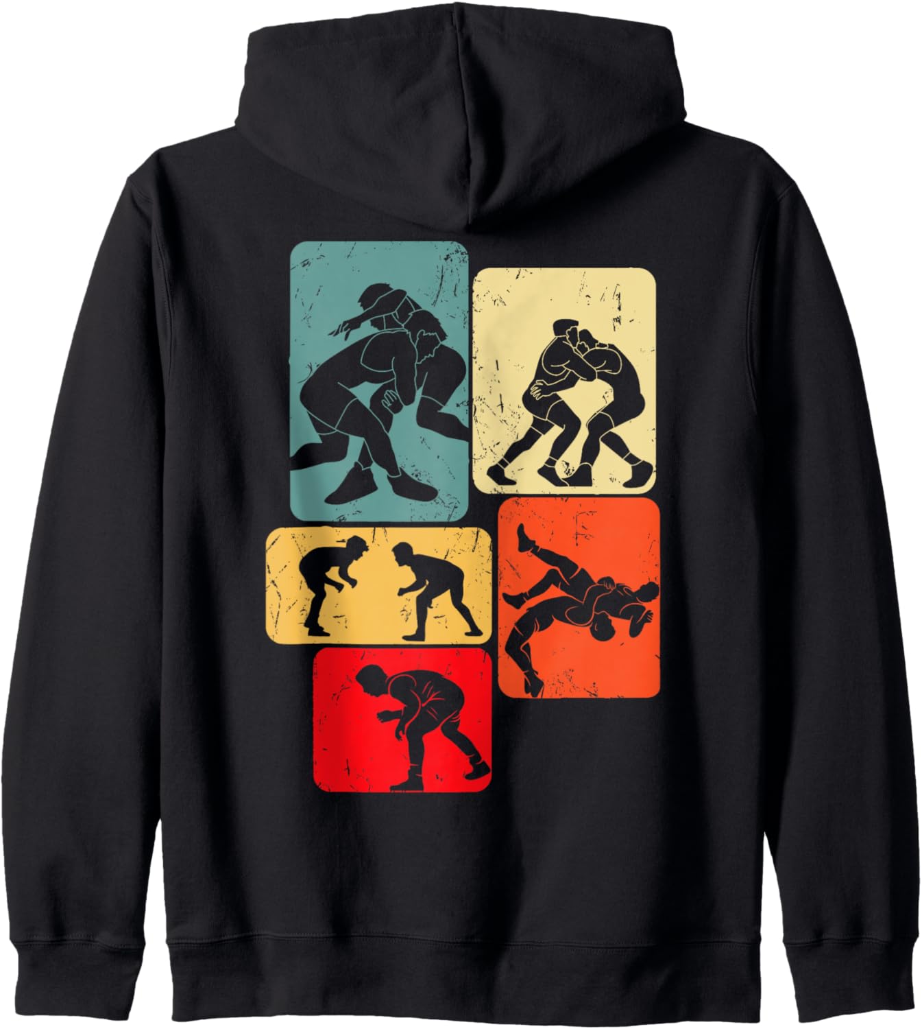 Wrestling Wrestler Men Boys Kids Zip Hoodie