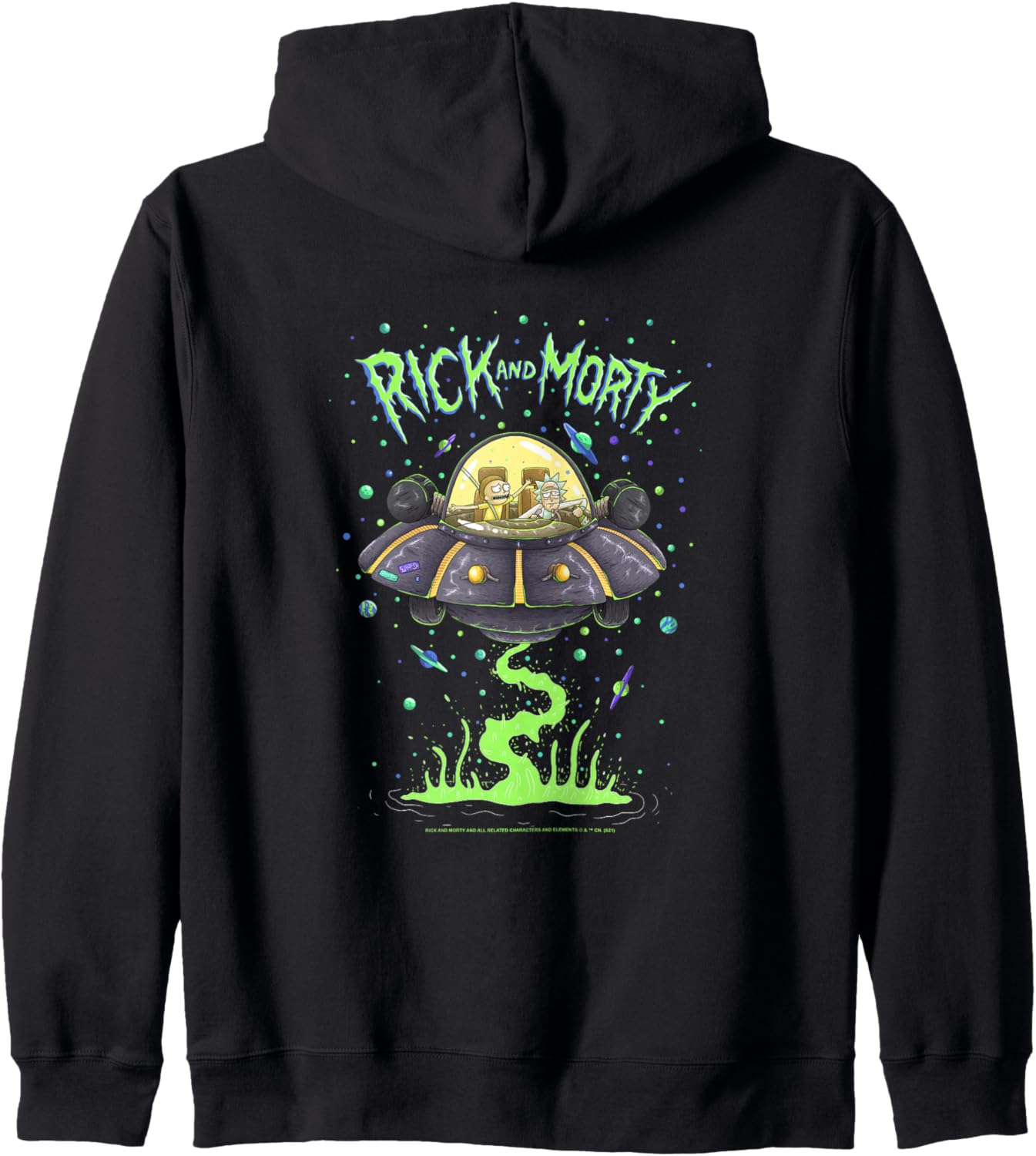 Rick and Morty Drunk Rick Ship Zip Hoodie