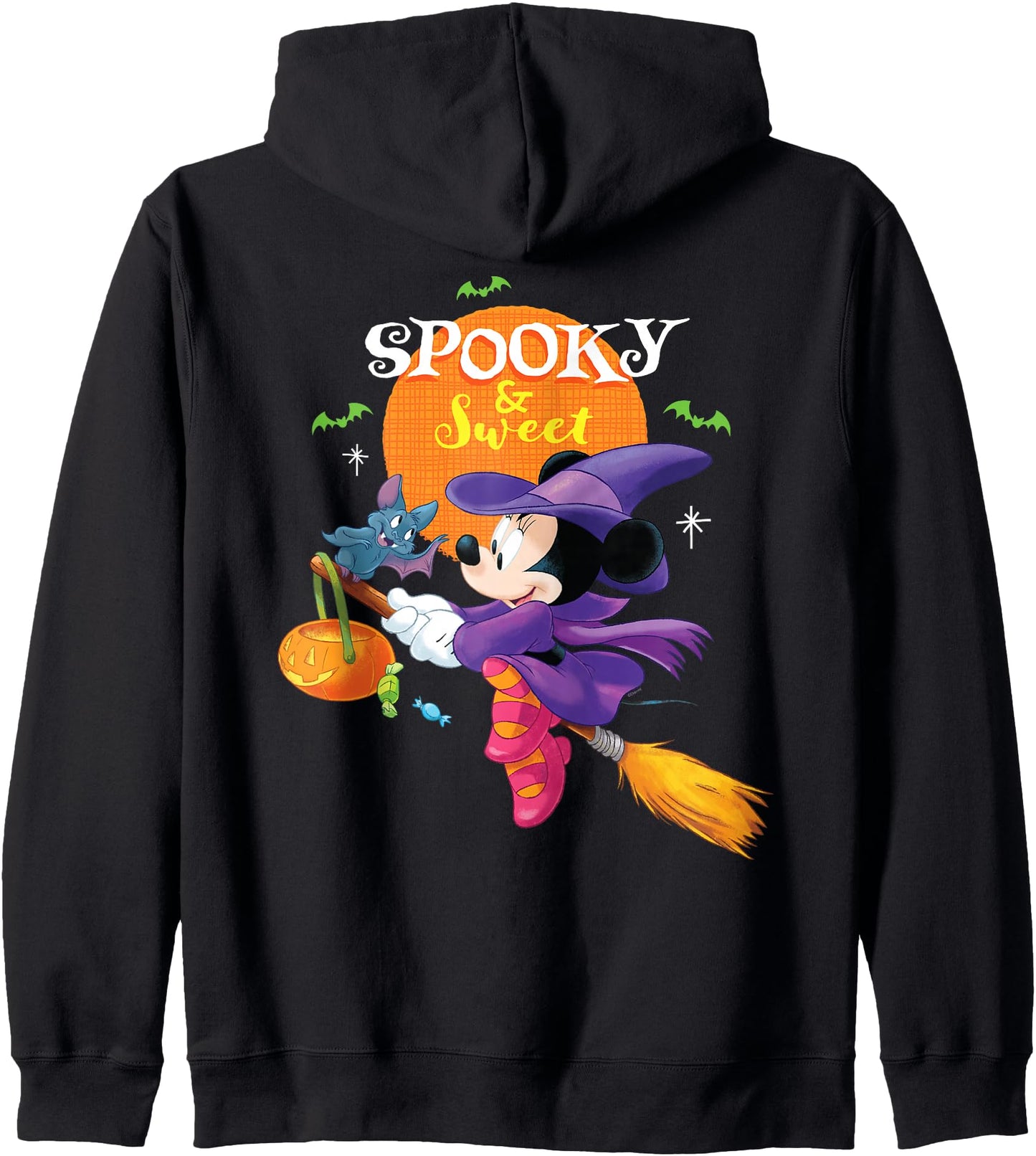 Disney Halloween Minnie Mouse Spooky & Sweet Witch Costume Zip Hoodie