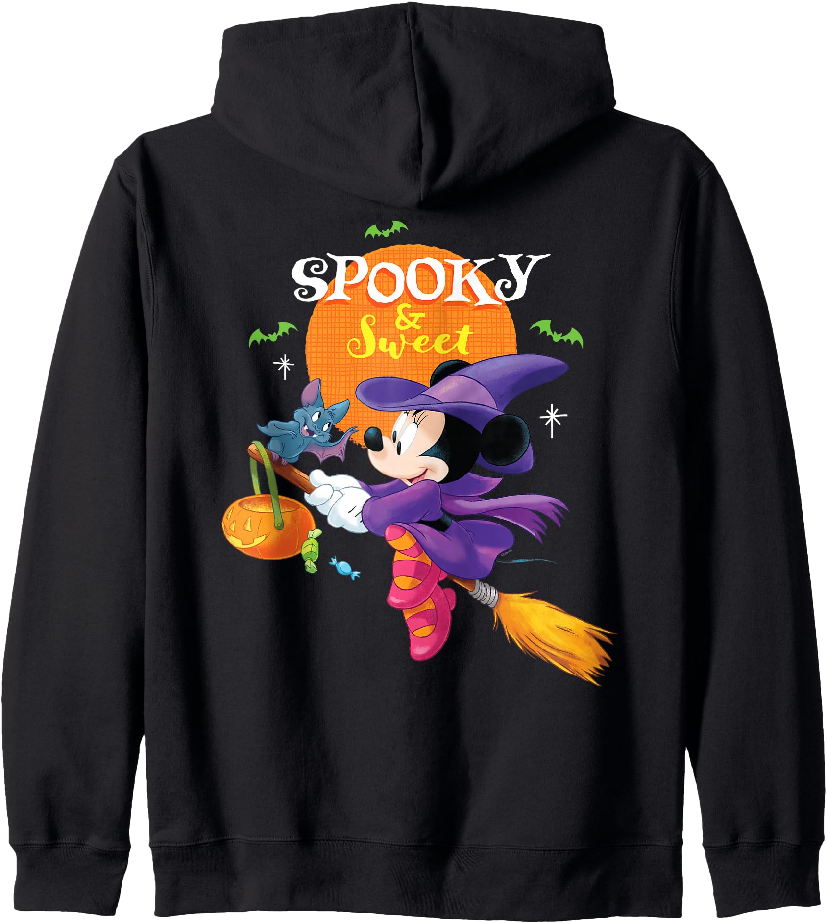 Disney Halloween Minnie Mouse Spooky & Sweet Witch Costume Zip Hoodie