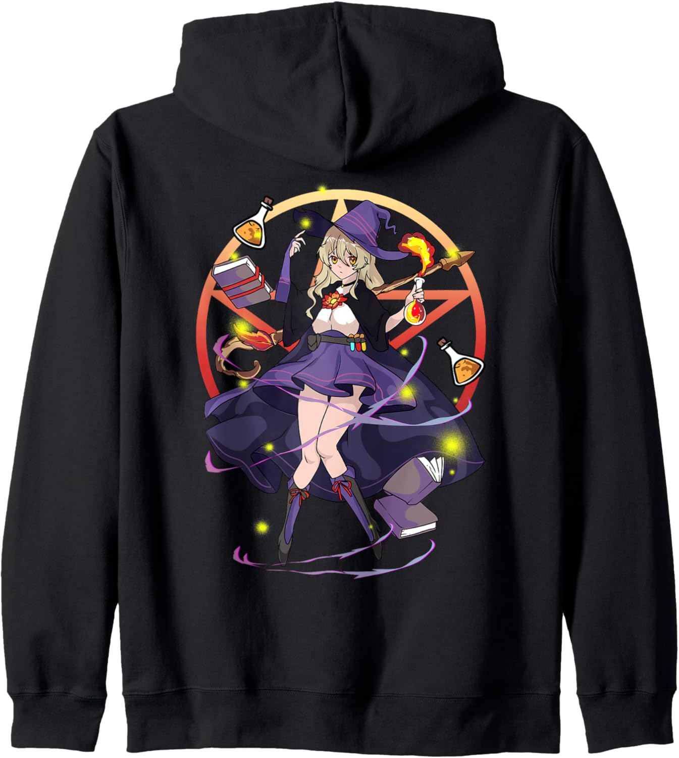 Anime Girl Wizard For Teens Women & Men Anime Lovers Hoodie