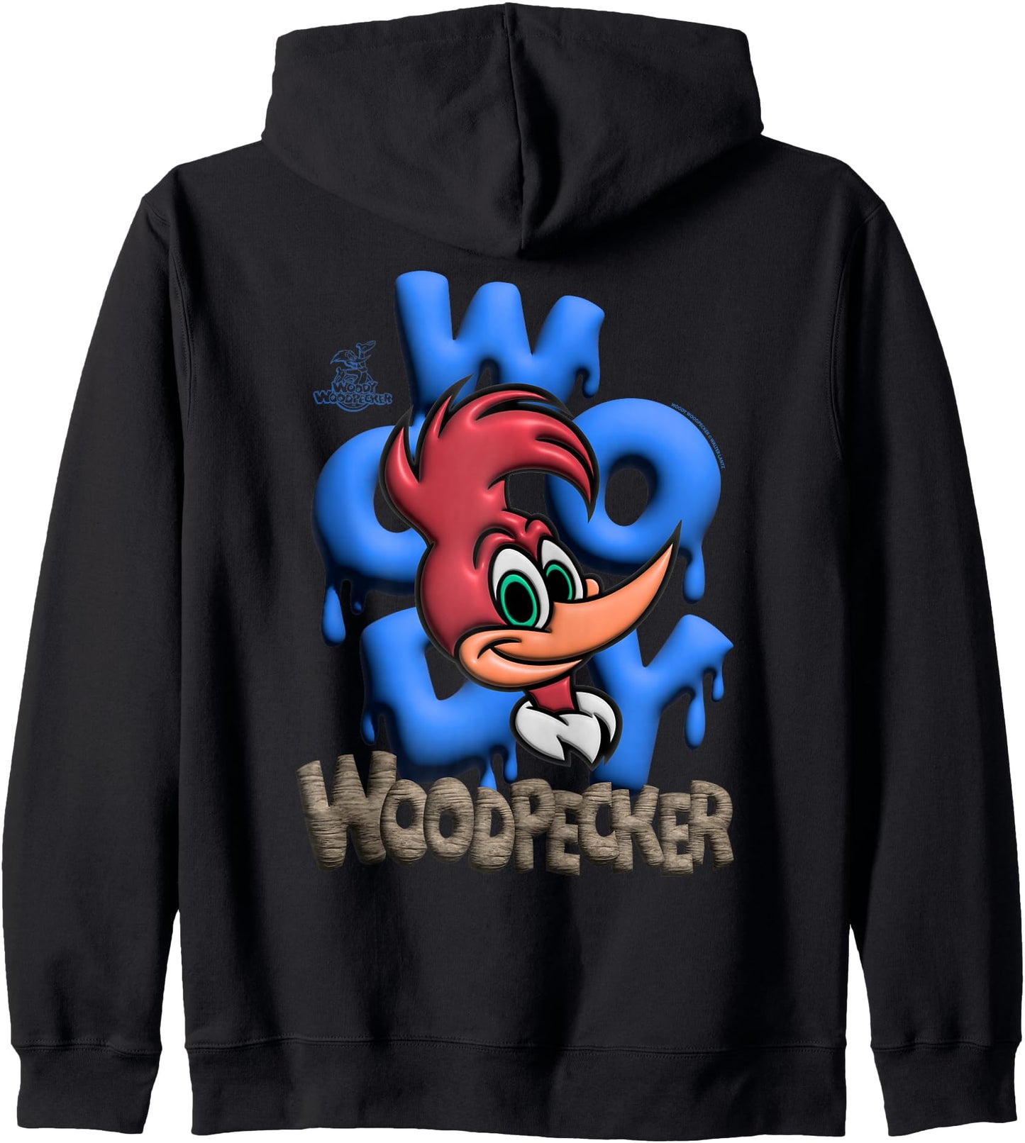 Woody Woodpecker Blue Graffiti Pop Style Zip Hoodie